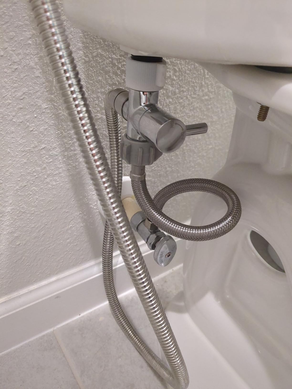 Vayzluiy Handheld Toilet Bidet Sprayer for Toilet-Adjustable Water Pressure Control with Bidet Hose for Feminine Wash, Stainless Steel Brushed Nickel Cloth Diaper for Baby Wash (Stainless Steel, 1) customer photo 1