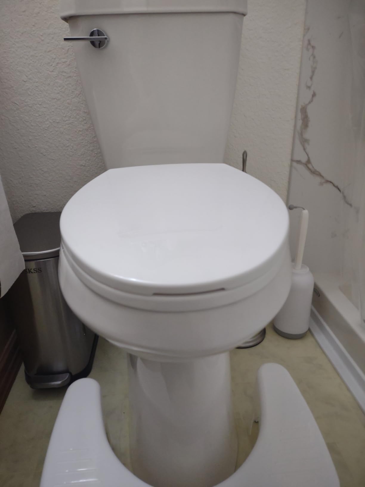 Simple Project 21 Inch High Tall Toilet for Seniors & Tall Person,1.28GPF | Elongated Comfort Seat, 1.28 Gpf Powerful Single Flush Extra Tall Toilet, 12 Inch Rough In Bathrooms Comfort Height Toilet customer photo 2