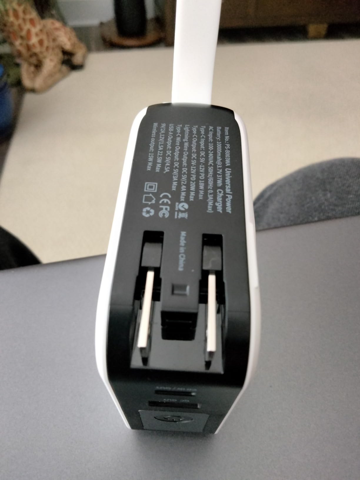 Powerpack Universal 5 in 1 Travel Power Bank - for Magsafe Battery Pack,10000mAh Power Bank with Built in Cable - Wireless Portable Charger for iPhone 15/15 Pro/ProMax, iPhone 14/13/12 Series customer photo 1