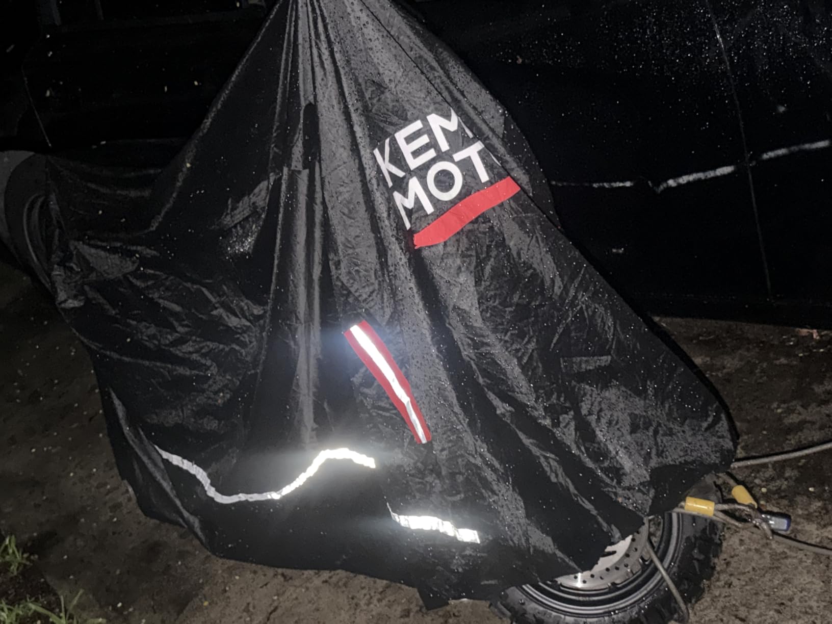KEMIMOTO 420D Heavy Duty Waterproof Outdoor Motorcycle Cover Side Top Box | Fit Adventure Fit For R1250 GS Tenere 700 KLR 650 Africa Twin 1290 Super Adventure Transalp All Weather Windproof Buckle customer photo 1