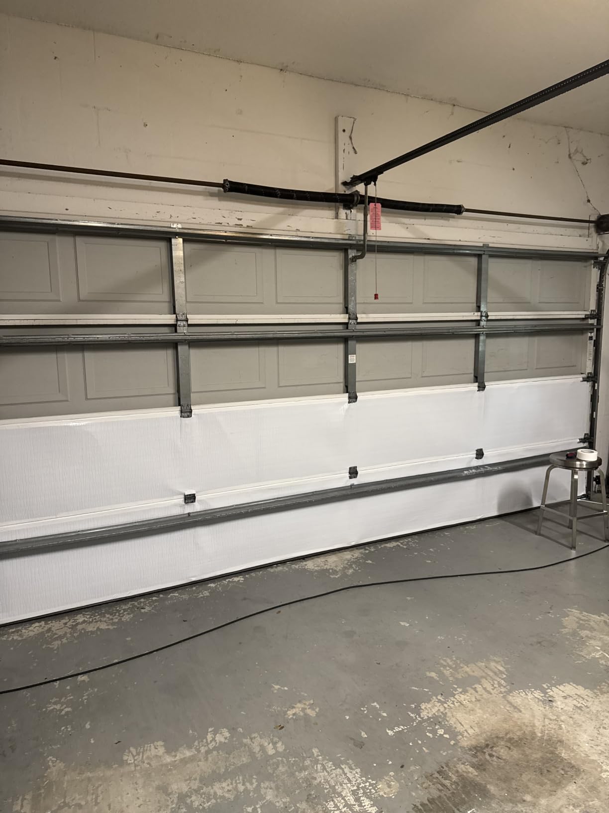 BlueTex Insulation White Reflective Foam Core Tearproof 2 Car Garage Door Insulation Kit 18FT x 7FT, Complete DIY Installation Kit customer photo 2