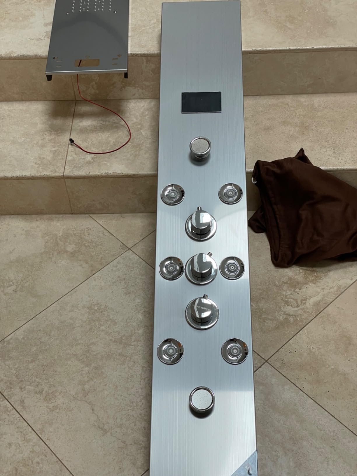 VEVOR Shower Panel, 6 Shower Modes, LED & Screen Hydroelectricity Shower Tower Panel System, Rainfall, Waterfall, 8 Massage Jets, Tub Spout, Handheld Shower, Stainless Steel Wall-Mounted Shower Set customer photo 2