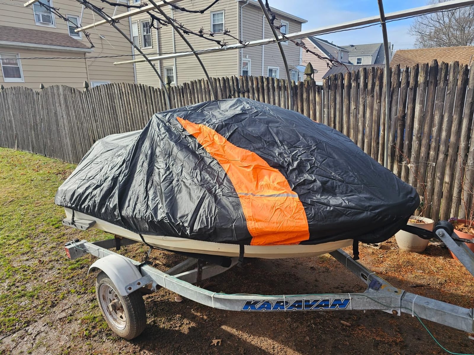 Avecrew Jet Ski Cover Fits 115'' to 120'' L 2-3 Seater PWC | Oxford Fabric Waterproof Jetski Covers, Compatible with Yamaha Sea-Doo Kawasaki, Trailerable, Rain, Snow & UV Protection customer photo 1