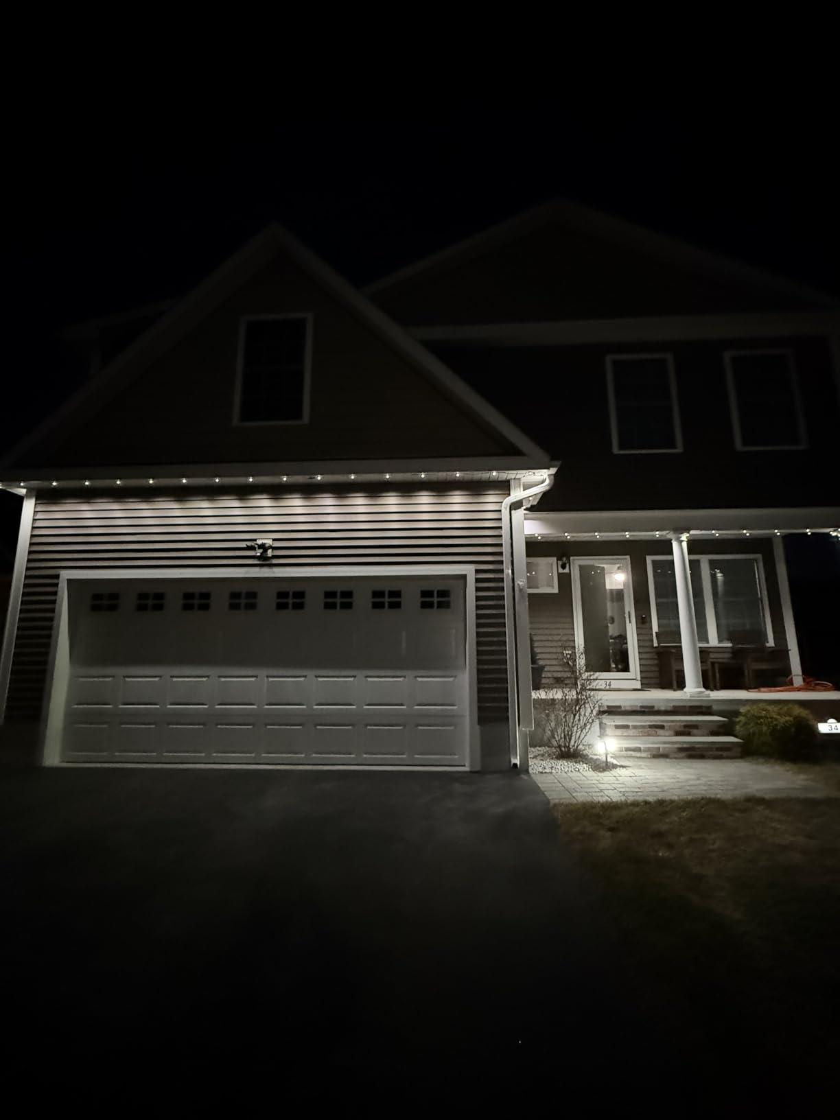 Enbrighten Eternity Permanent Outdoor Lights, 100ft, 72 Lights, Smart | Black Cord, RGBWIC LEDs, Weatherproof, Cuttable, Link to 200ft, Christmas, App Control, Works with Alexa & Google Home customer photo 1