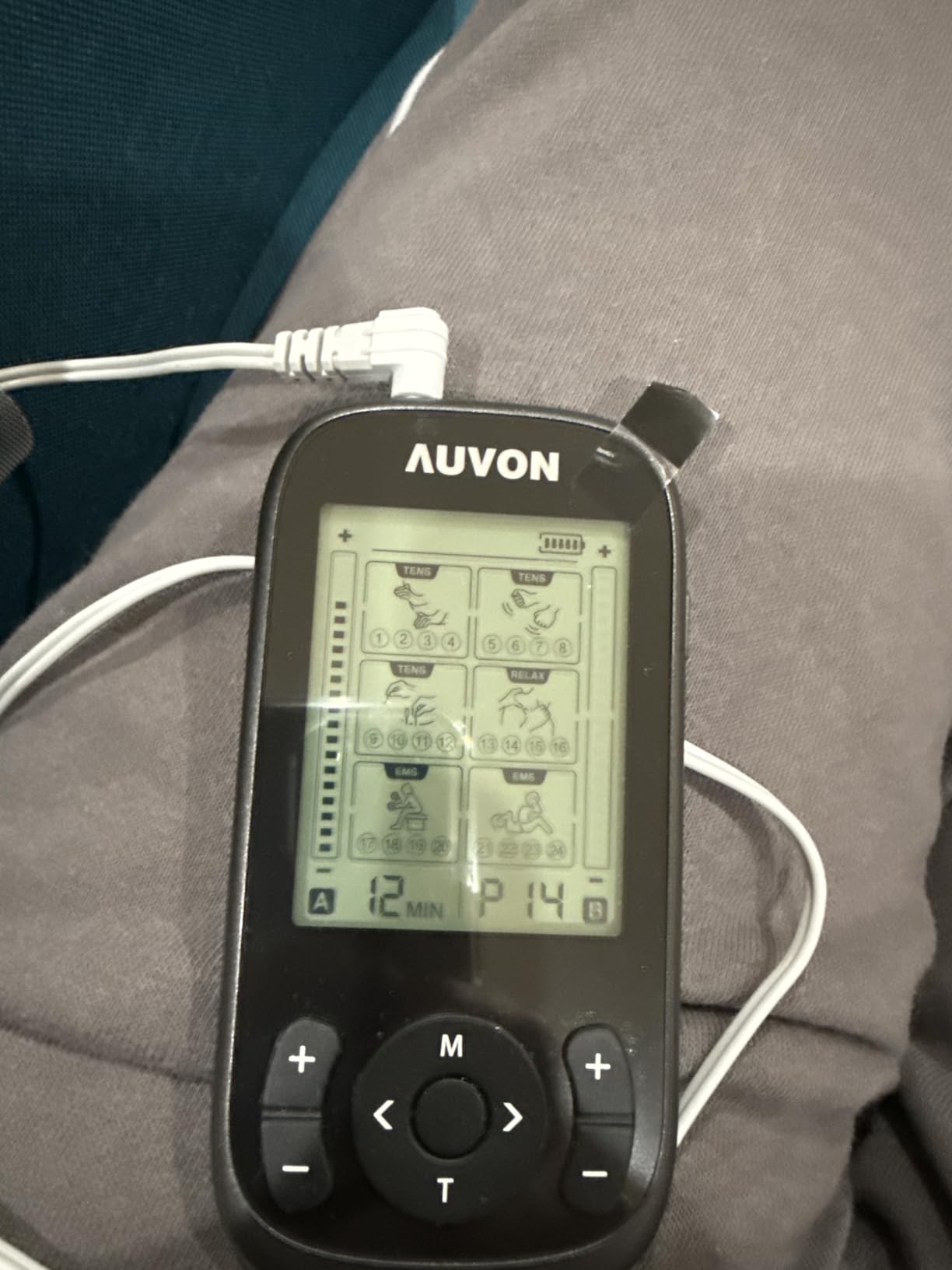 AUVON 3-in-1 TENS Unit Muscle Stimulator, 40 Levels for Gradual Pain Relief | EMS Massage Machine, Drug-Free for Shoulder, Sciatica, Back Pain Relief, 24 Modes Electronic Pulse Massager customer photo 2