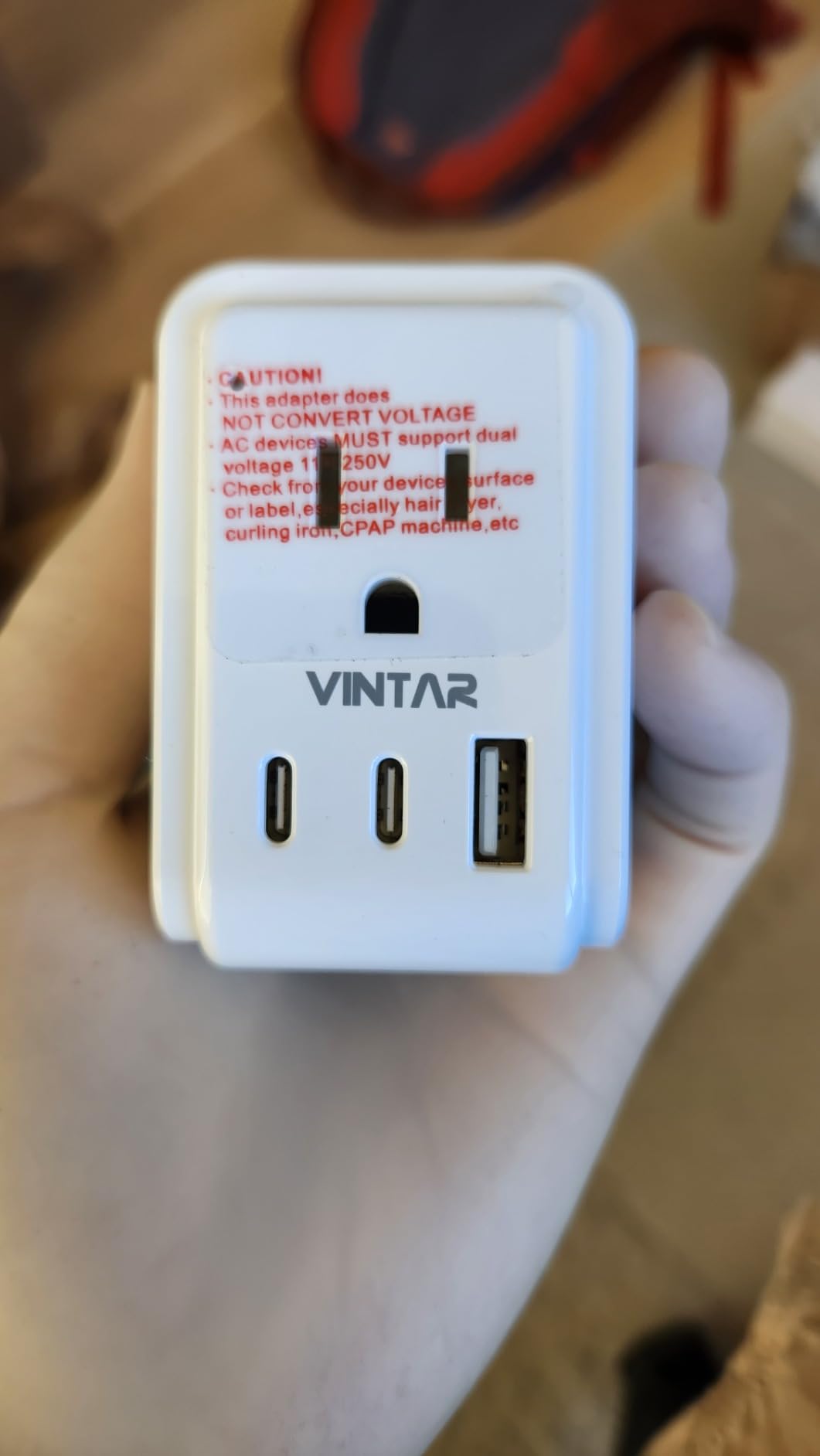 VINTAR 2 Pack European Travel Plug Adapter, Type C Foldable Power Adaptor | 2 AC Outlets 3 USB Charging Ports(2 USB C), International Power Adapter for US to Most Europe EU Italy Spain France Germany customer photo 2