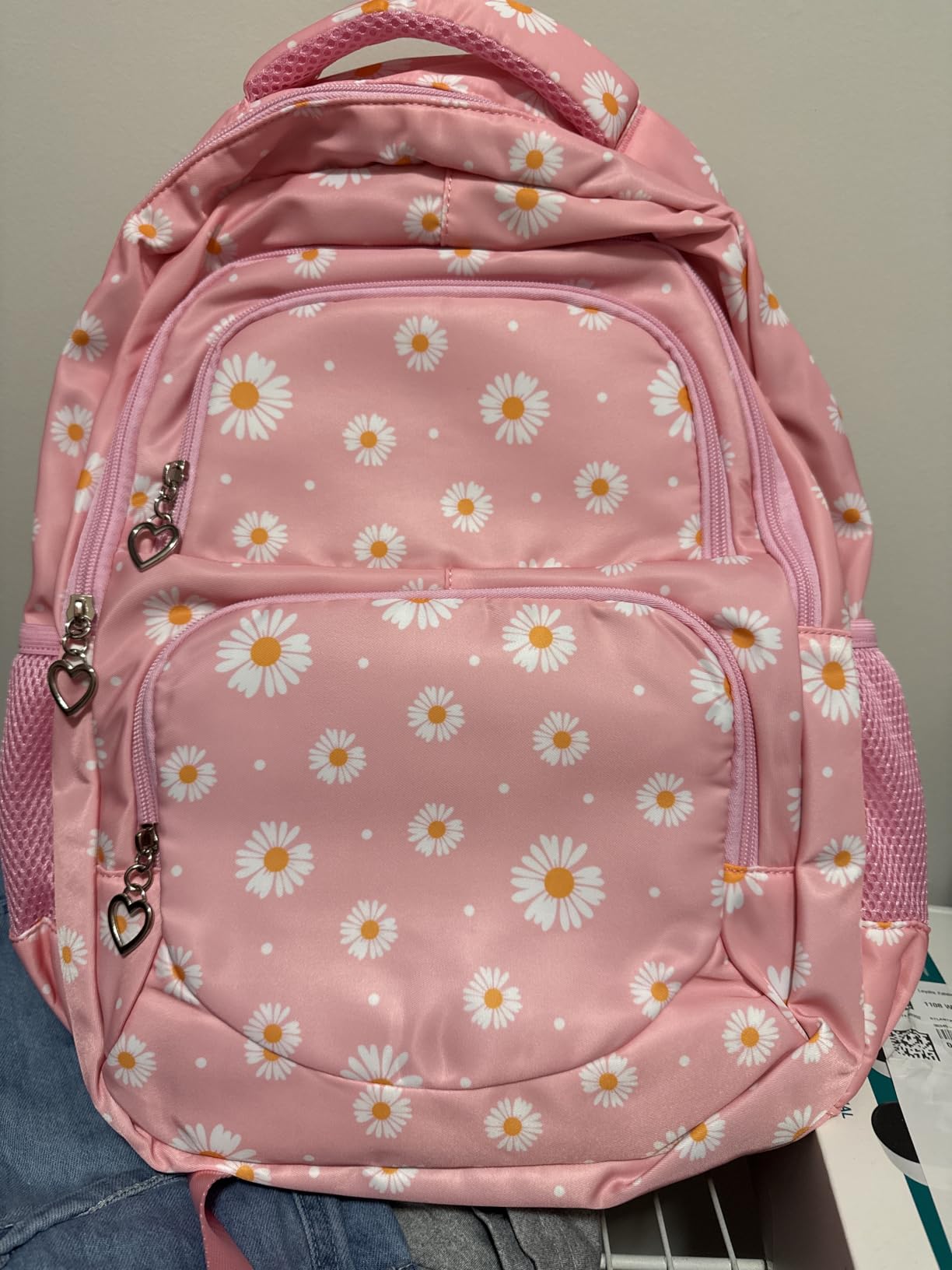 Glodwheat Daisy Printed Backpack For Girls- 3Pc Set With Lunch Box & Pencil Case, Lightweight Water-Resistant Bookbag For Elementary School customer photo 2