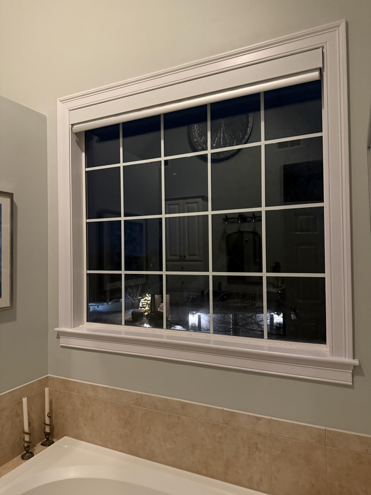 Motorized Roller Shades, 100% Blackout, Dark Eclipse Black | Automatic Blinds for Indoor Windows, Works with Alexa Google Apple Home, Remote & App Control, Solar/USB Charging, Custom Size customer photo 2