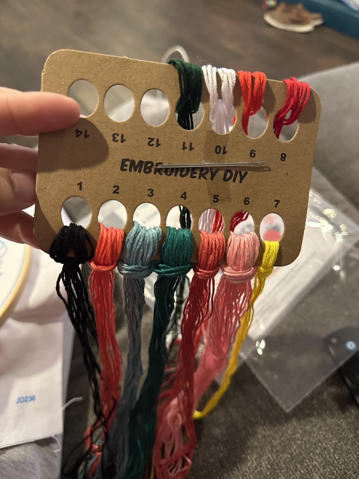 Louise Maelys Embroidery Kit for Beginners Floral Quote Wreath Craft - Includes Fabric, Embroidery Hoop, Threads, Guide. Create Fun Designs with Cross Stitch Kits. customer photo 1
