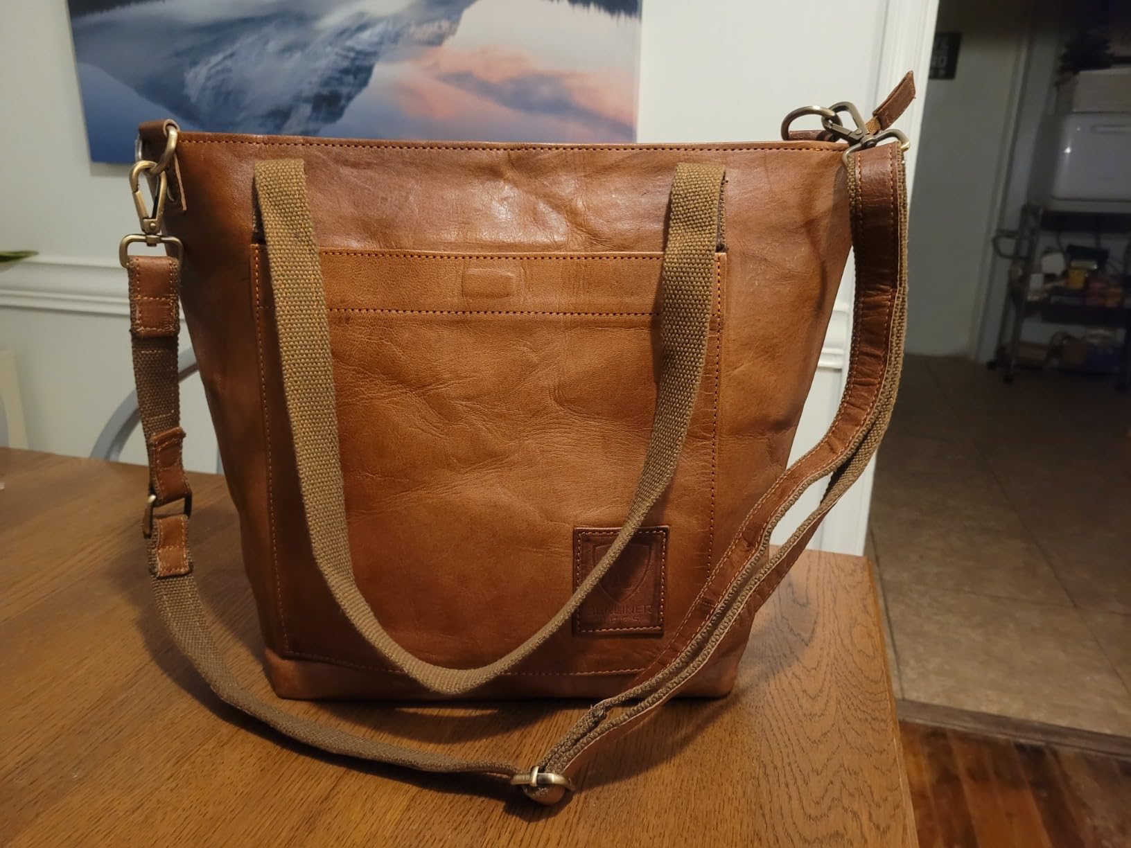 BERLINER BAGS Vintage Genuine Leather Tote Bag For Women Verona | Large Leather Handbags For Women, Fits 13