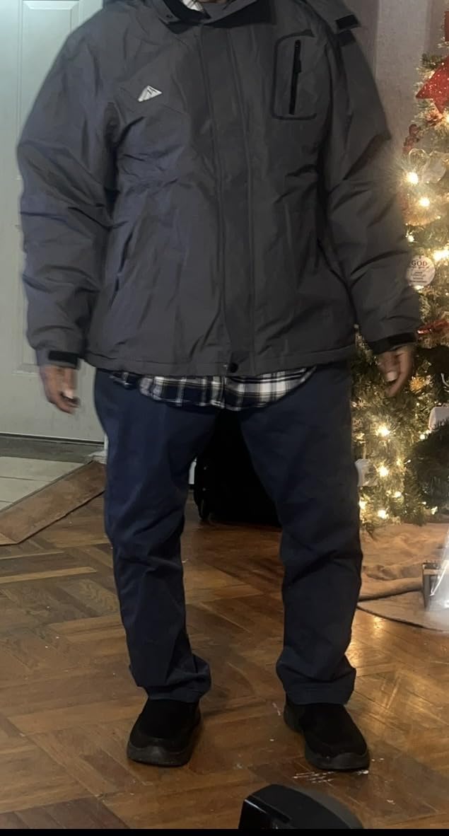 Men's Mountain Winter Coat | Warm Fleece Ski Snow Jacket Waterproof Raincoat with Hood customer photo 1