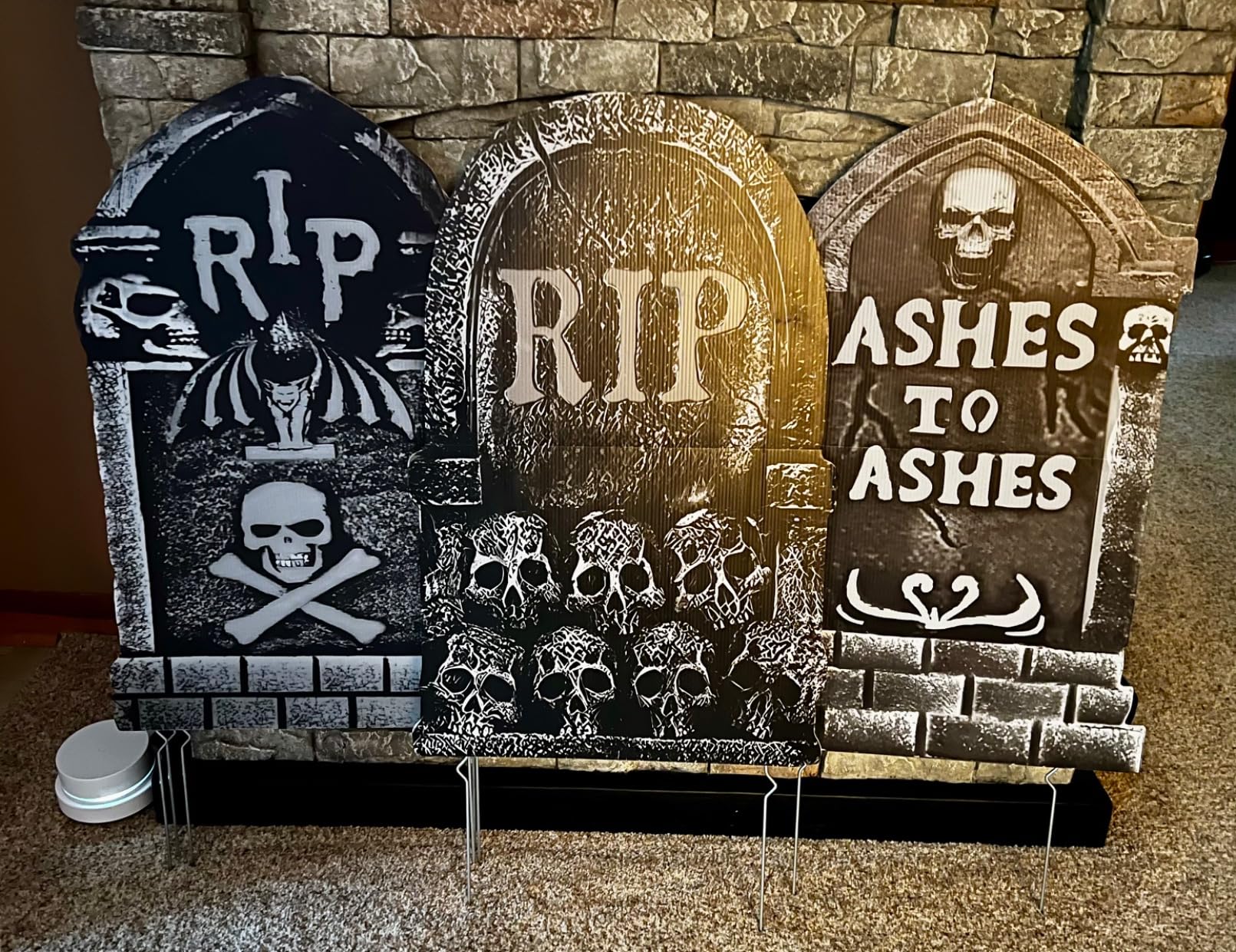 25.6inches Halloween Decorations Outdoor, DIY Halloween Decorations Outdoor of Gravestone Yard Signs, Extra Large Halloween TombstonesCemetery Headstones Scary Decorations for Garden with Waterproof customer photo 2