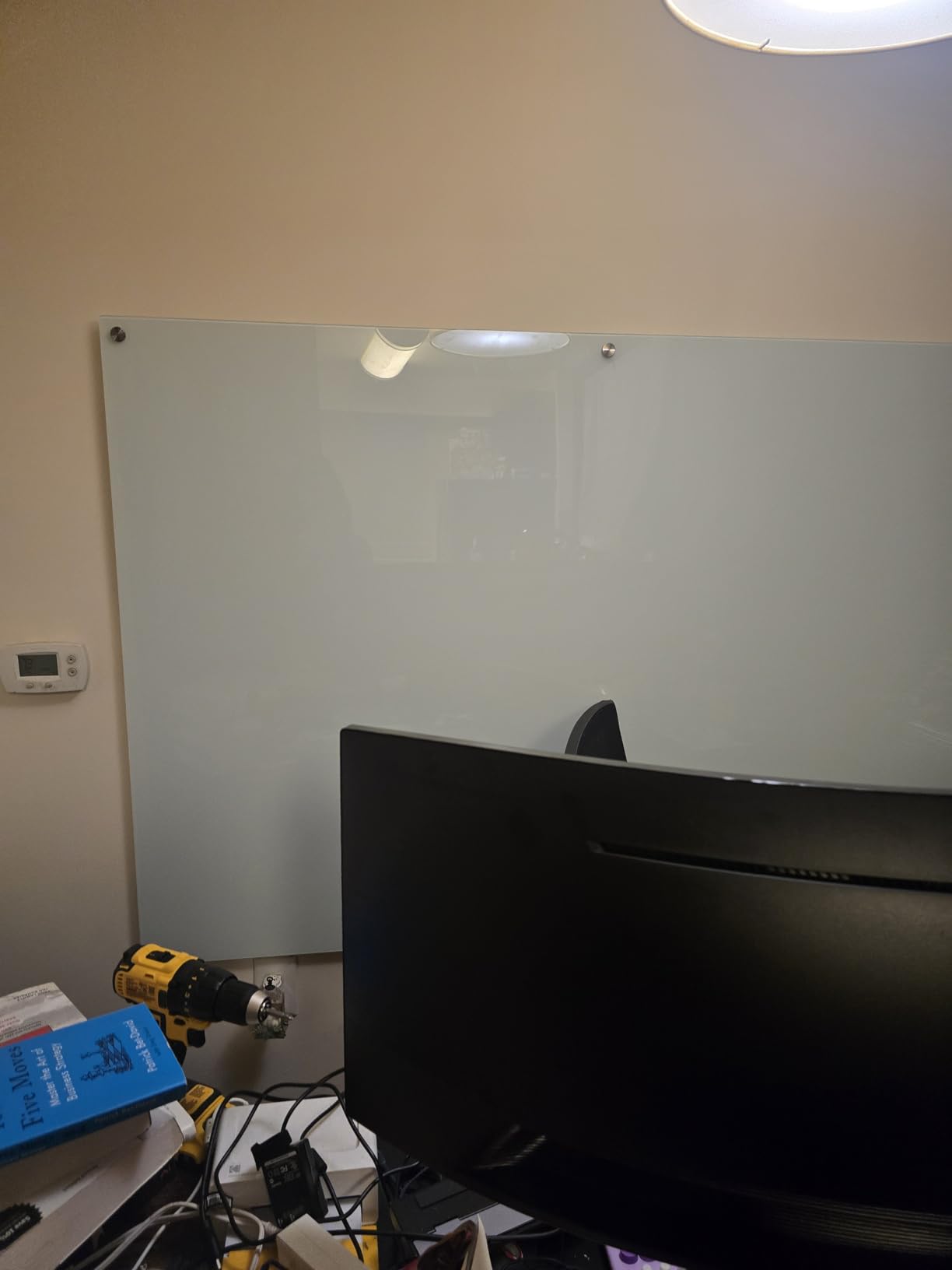 Wingwise Glass Dry Erase Board, 48 x 36 Inches Magnetic Glass Whiteboard | Frameless Glass Board, Wall Mount, 4' x 3', Frameless, For Office, Home, School customer photo 2