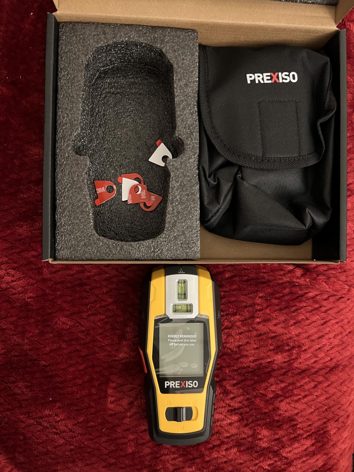 PREXISO 2-in-1 Stud Finder with Laser Level, Rechargeable Cross Line Laser | Multi Surface Lazer Leveler Wall Stud Scanners Tool for Hanging Frame & Picture, Wood Ac Wire Metal Stud Joist Pipe Detection customer photo 1