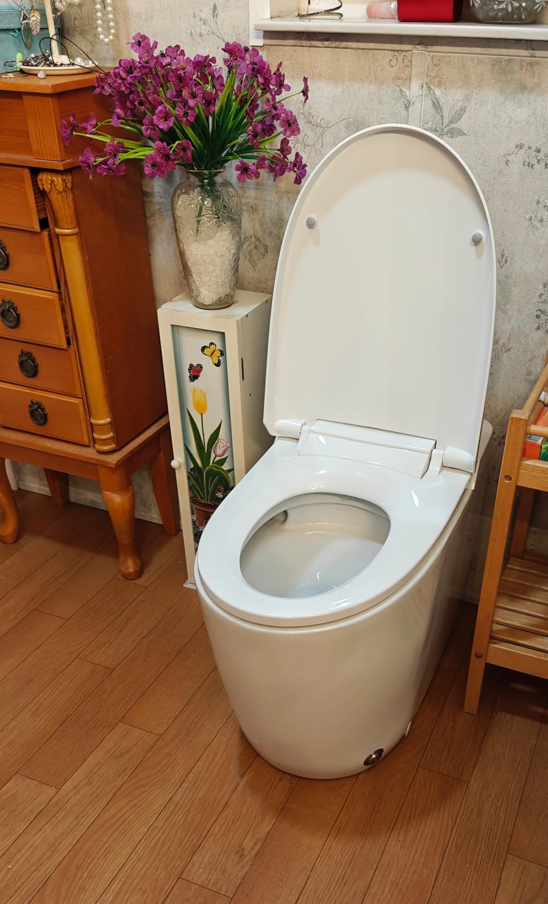 HOROW T30 Non-Electric Bidet Toilet, No Outlet or Rewiring Needed, Tankless One-Piece Elongated Toilet, Pressure-Assisted MAP 1000g Flush, Dual Nozzle Wash, ADA Chair Height, 1.0 GPF, 12