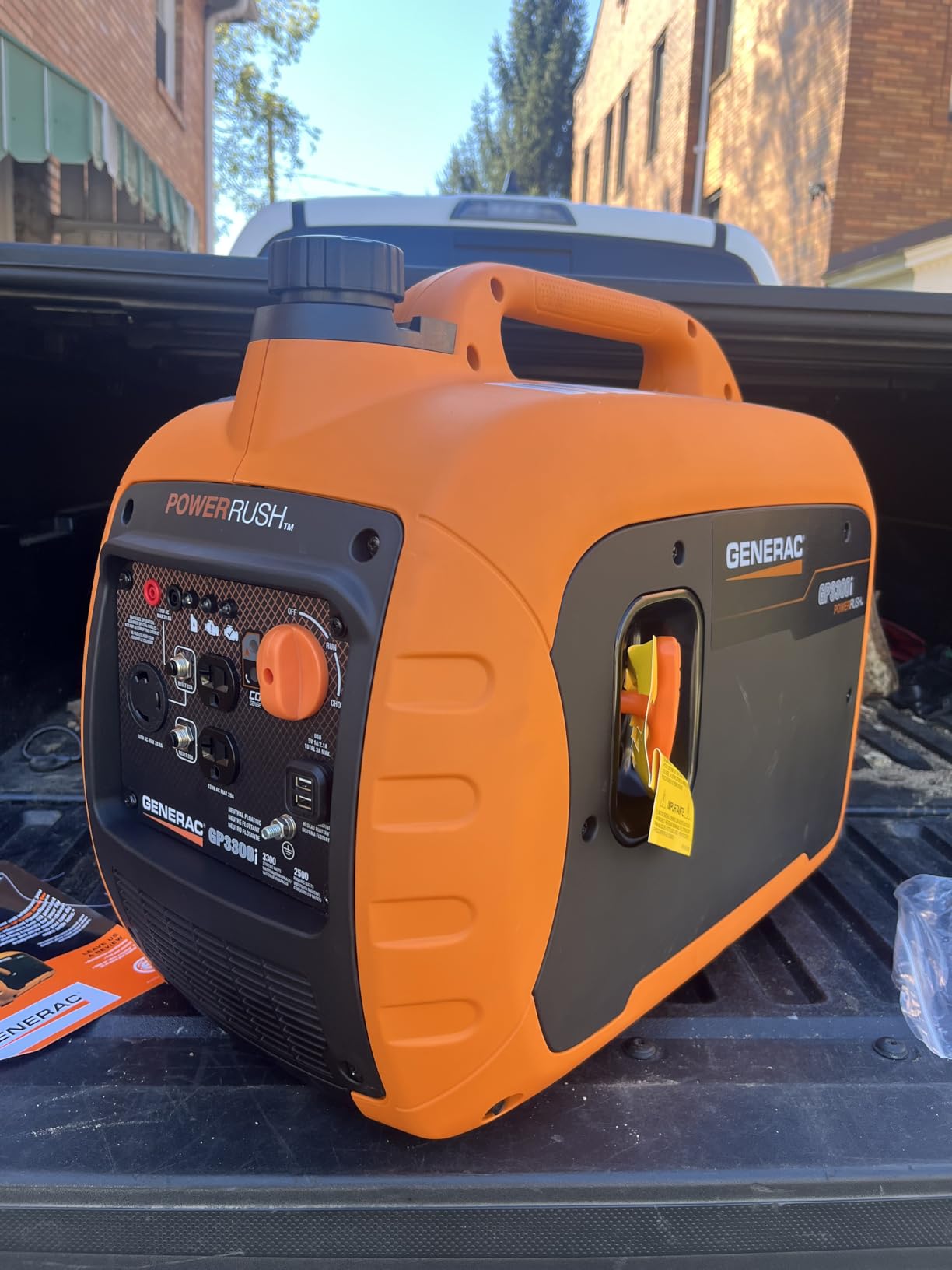 Generac 3,300 Watt Gas Powered Portable Inverter Generator, USB Charging | 2,500 Running Watts, Clean Stable Power, Lightweight, RV Ready, Home Backup, Camping, 49 State Compliant customer photo 2