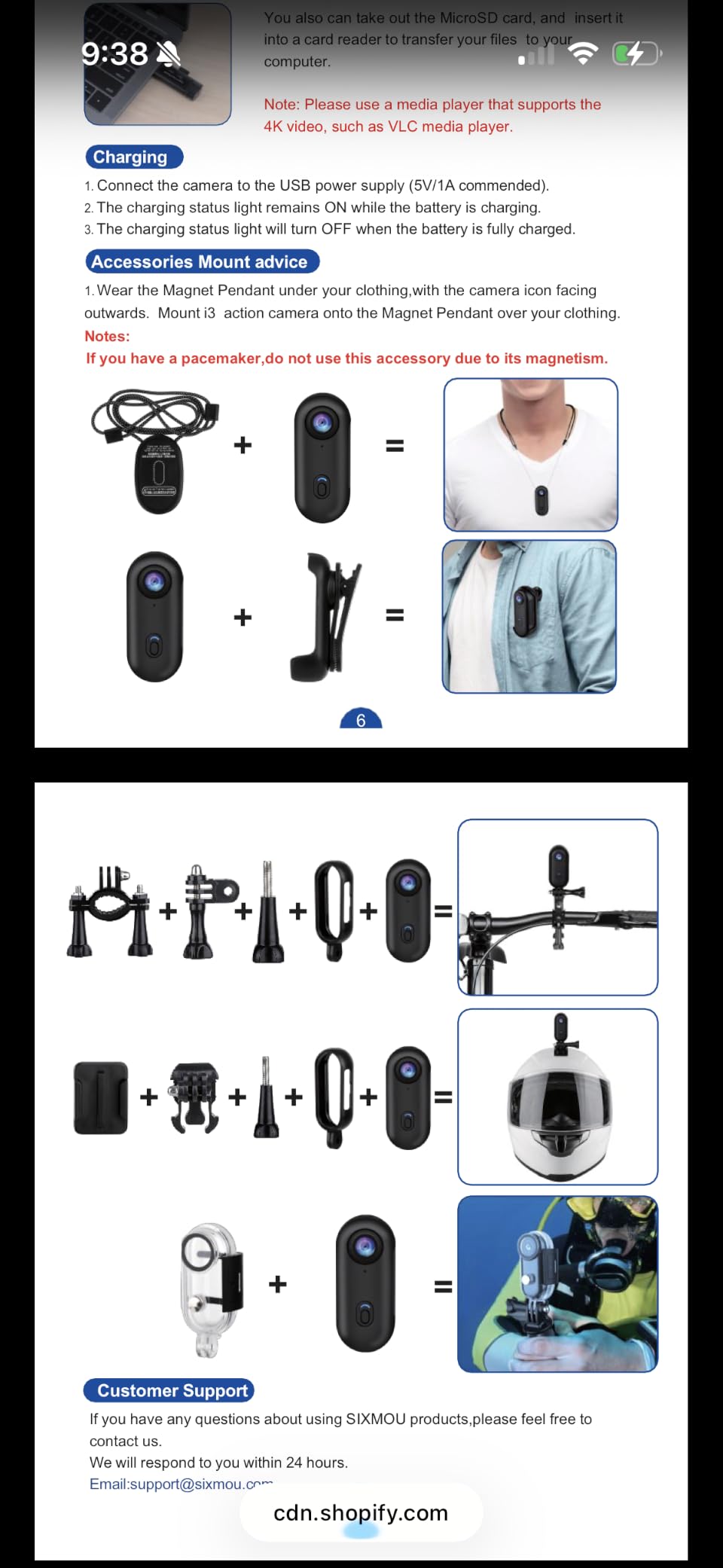 i3 4K Thumb Action Camera, Tiny Size, Mount Anywhere, Small Body Camera with Spring Clip customer photo 1