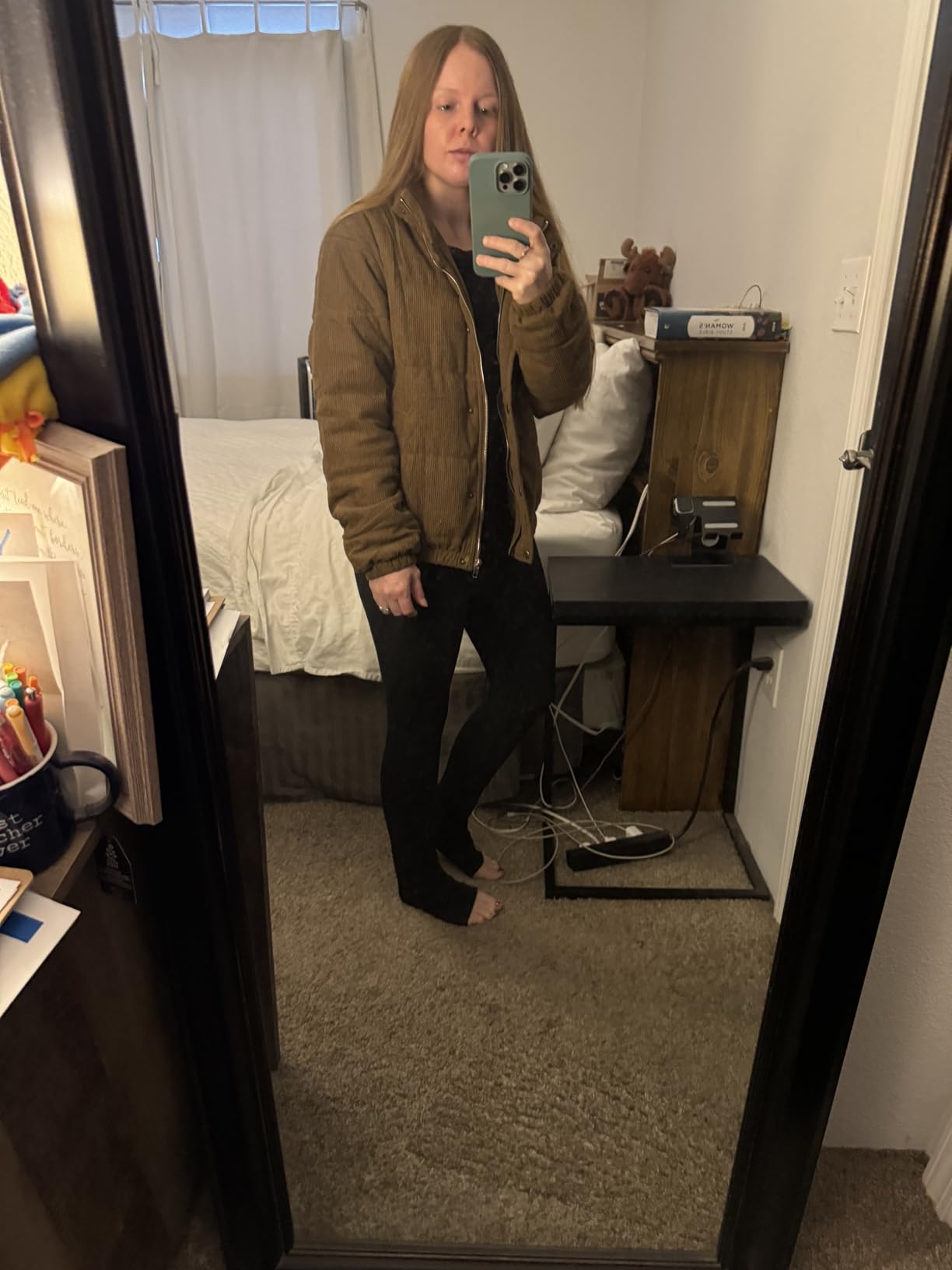 SOLY HUX Womens Corduroy Quilted Puffer Jacket Zip Up Padded Bomber Jackets customer photo 2