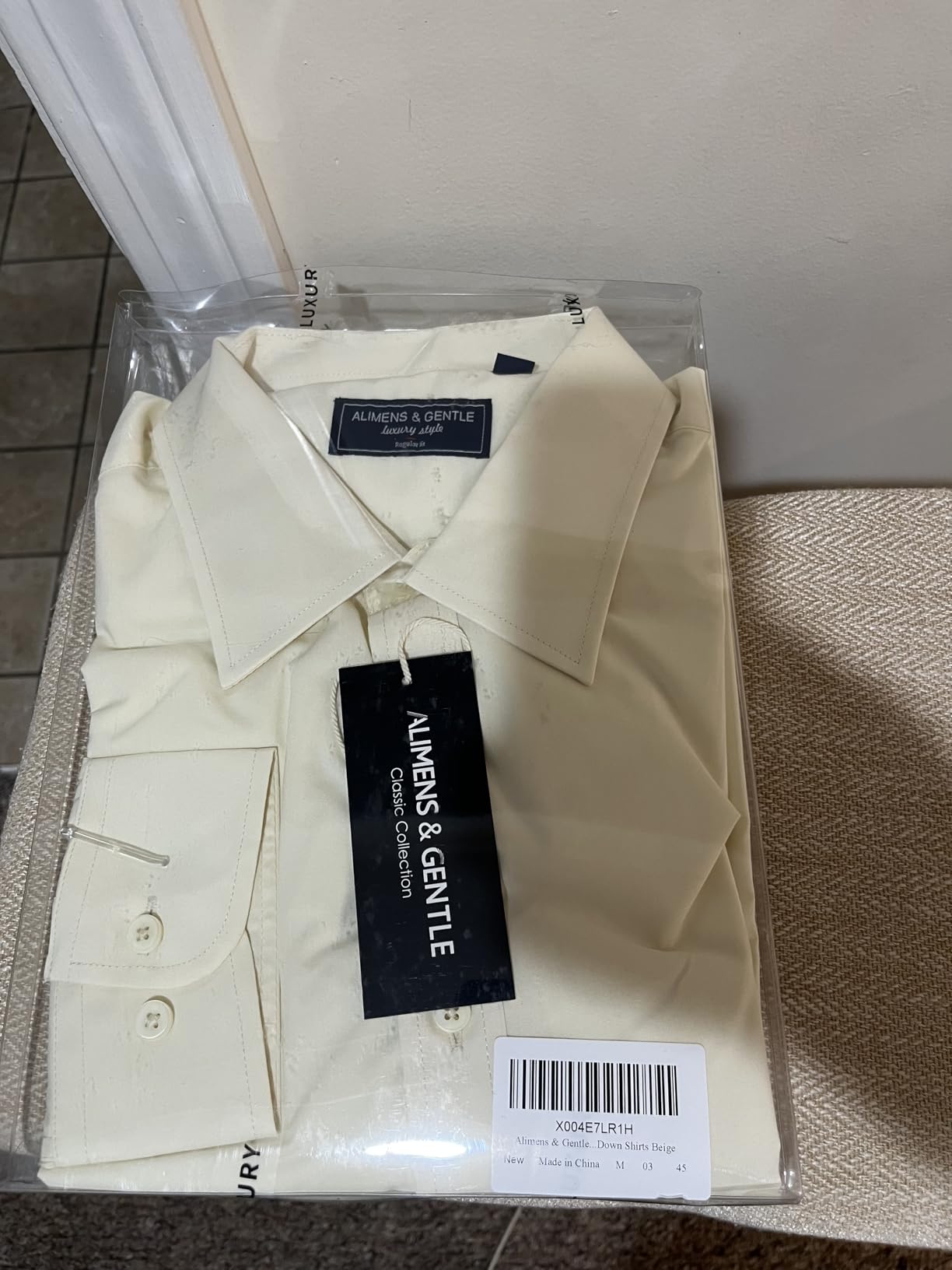Men's Dress Shirt Regular Fit Stretch Stain Shield Long Sleeve Solid Business Wedding Button Down Shirts customer photo 2