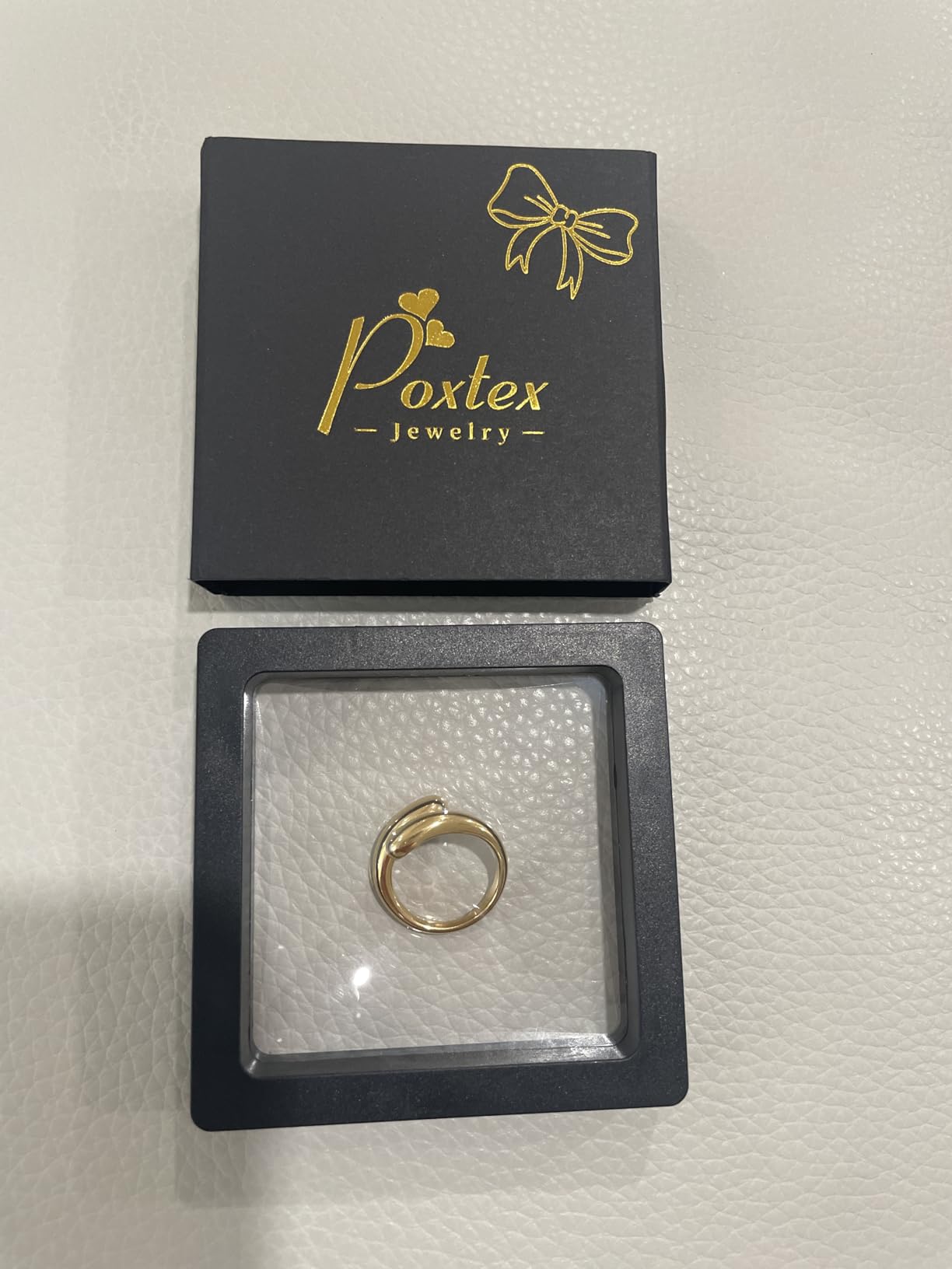 Non Tarnish Gold Chunky Rings for Women, 14K Gold Plated Statement Dome Rings Stacking Silver, Adjustable Mens Eternity Wedding Band Mixed Metal Jewelry Size 3-13 customer photo 2
