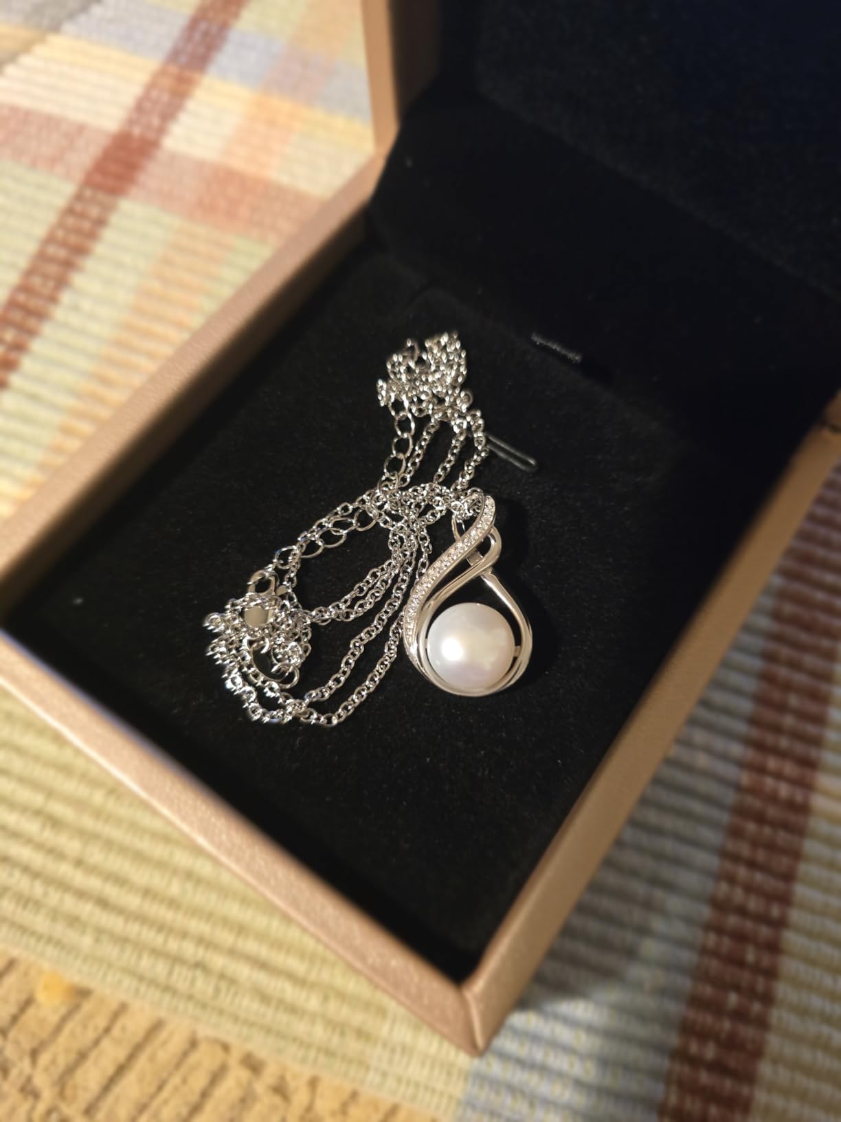 Gifts For Wife Wedding Anniversary - Mothers day gifts - AAA+ Real Pearl Necklaces For Women (18k Gold Plating 925 Sterling Silver) Mothers day necklace ideas Birthday Freshwater Pearl Necklace customer photo 2