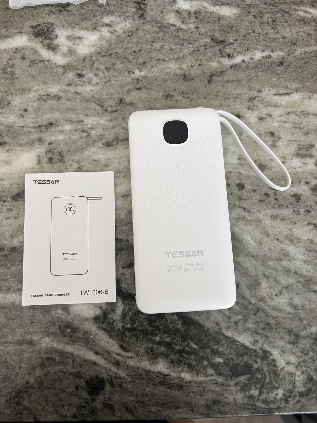 Portable Charger with Built in Cables, TESSAN 10000mAh Power Bank Fast Charging with Foldable Wall Plug Charger, PD20W Compact Battery Pack Travel Essentials for iPhone 17/16/15 Series, Samsung, Tablets customer photo 2