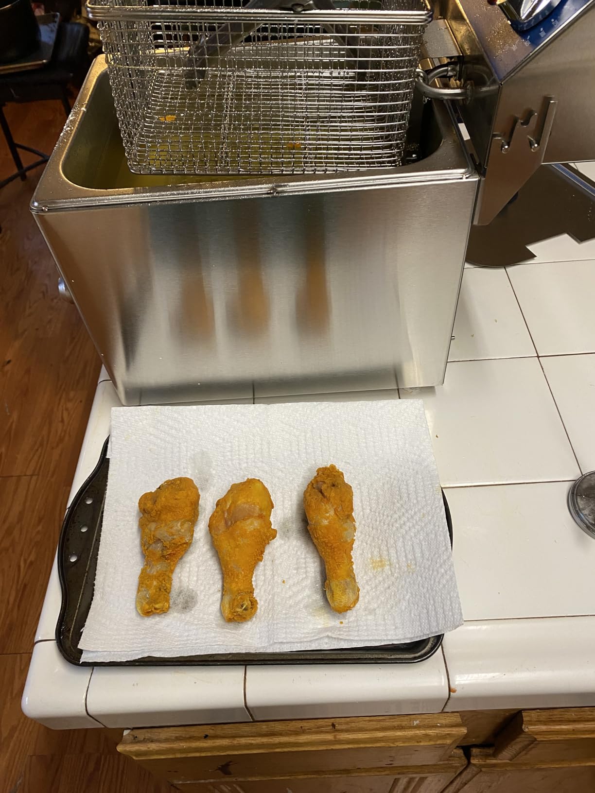 TOPKITCH 8.5Qt Electric Fryer with Oil Drain,30 Minutes Timer,Stretch forming oil tank,Lid and Solid Wire Mesh Basket,Medium Duty Commercial Electric Countertop Deep Fryers-120V,1800W customer photo 2