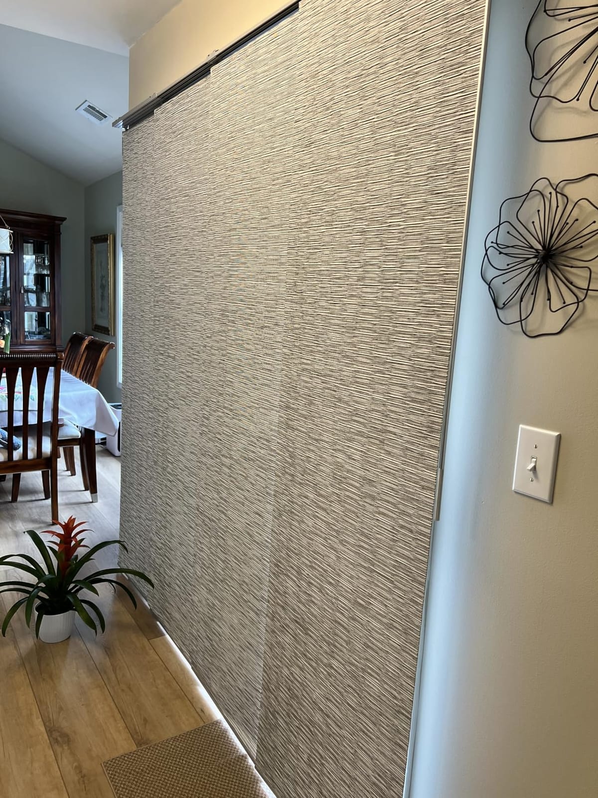 GoDear Design Panel Track Blinds, Airo Luxe | Blackout / Thermal Insulated Sliding Vertical Blinds for Patio Doors & Glass Windows. Trimmable Woven Fabric Curtains customer photo 1