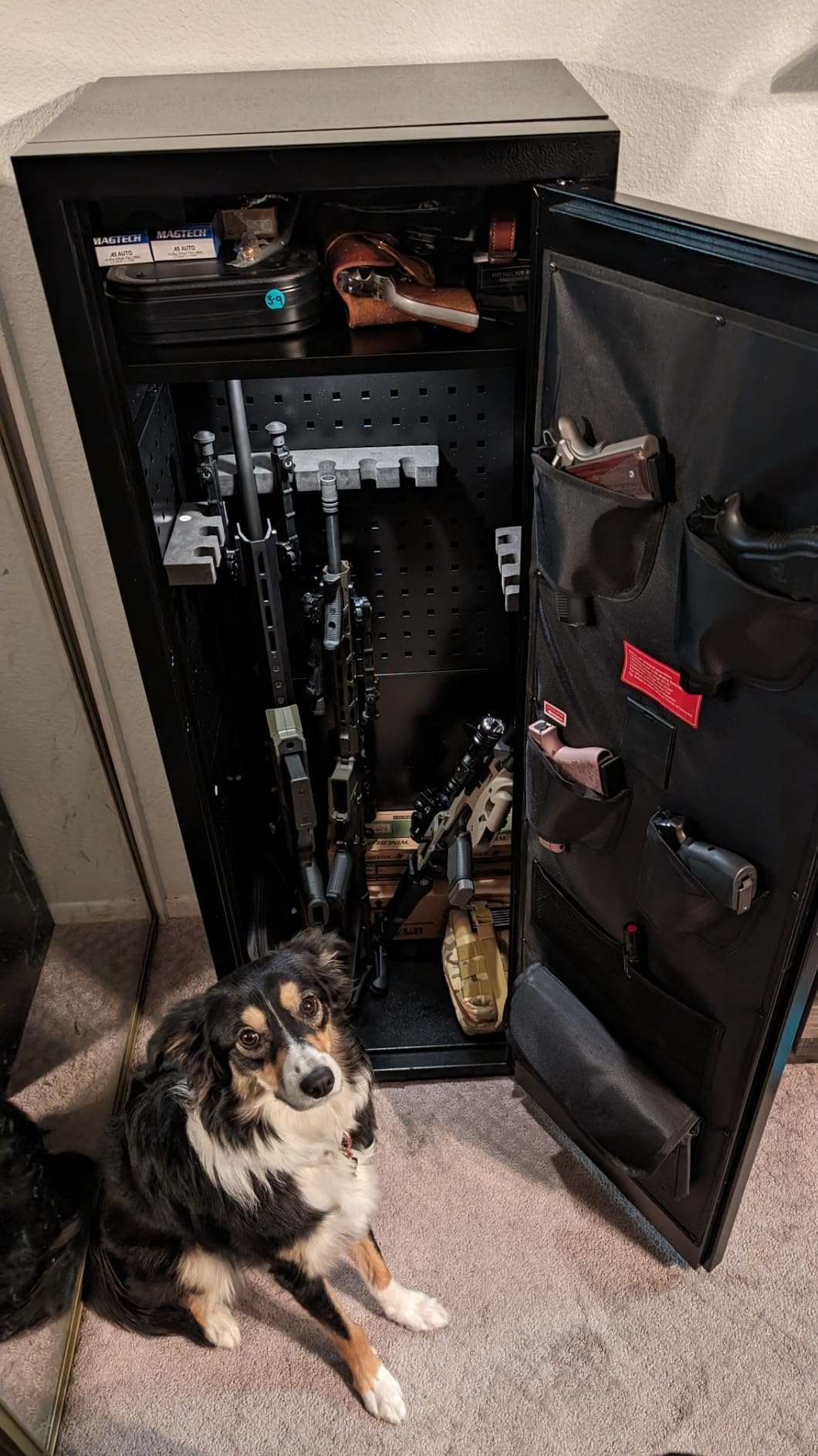 Superday 14-16 Rifle Gun Safe with Keyboard, Quick Access Large Gun Safe for Rifles, Locking Fireproof Gun Cabinet Rifle Safe with Gun Safes Pockets and Adjustable Rifle Rack for Home, Office (Black) customer photo 1