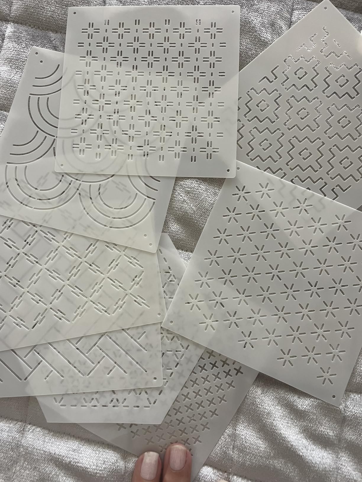 Yousoontic 24 Sashiko Stencil Kit, 4.7