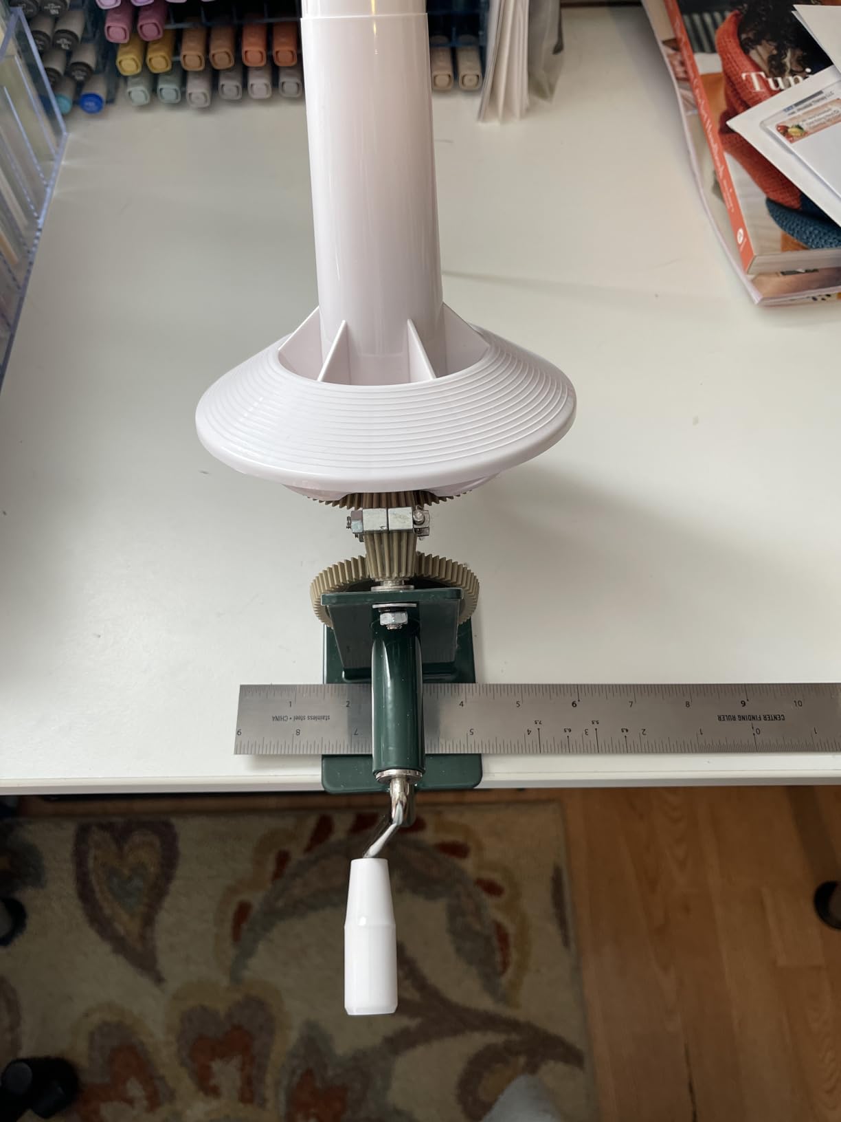 SPEENSUN Large Yarn Winder, 10-15 oz Capacity, Heavy Duty Ball Winder | Sturdy Metal & ABS Structure, Easy-to-Install, Makes Center-Pull Cakes for Crocheting and Knitting customer photo 2