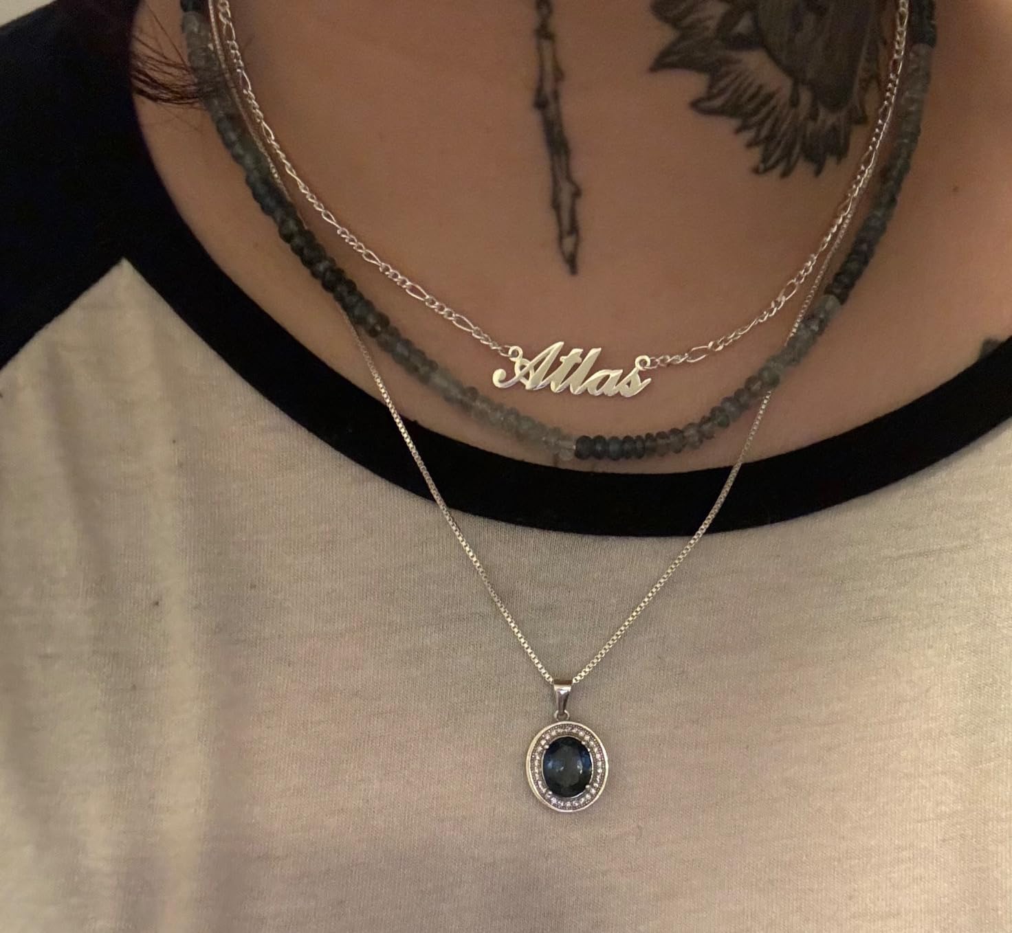 Custom Name Necklace - 925 Sterling Silver & 316 Stainless Steel, Premium PVD Plating customer photo 2