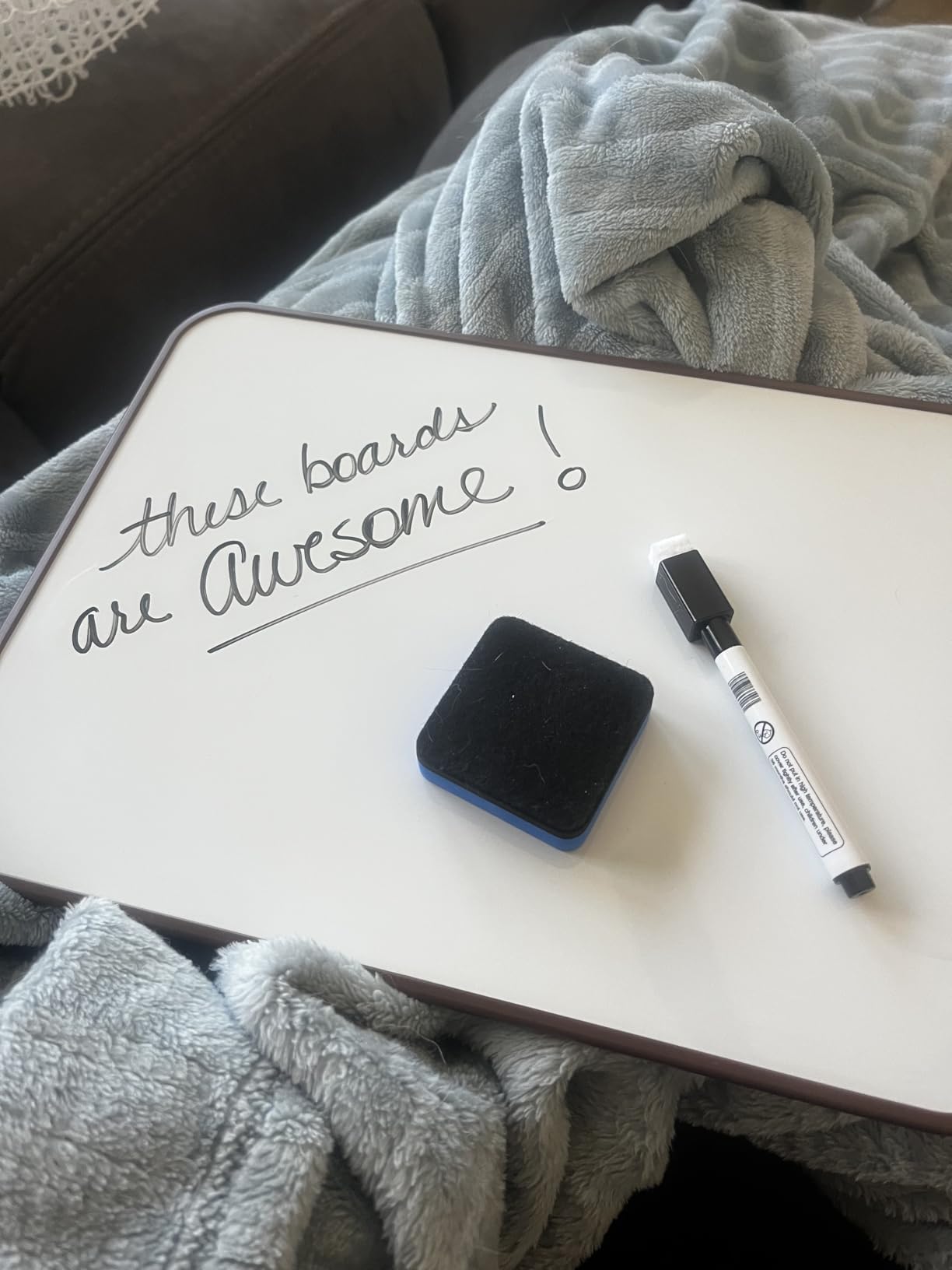 Dry Erase Boards 6 Pack, Double Sided Magnetic Small Whiteboards with Lines for Kids, Students, Teacher & Classroom Pack, Including 52 Pcs Alphabet Letters for Preschool Spelling customer photo 2