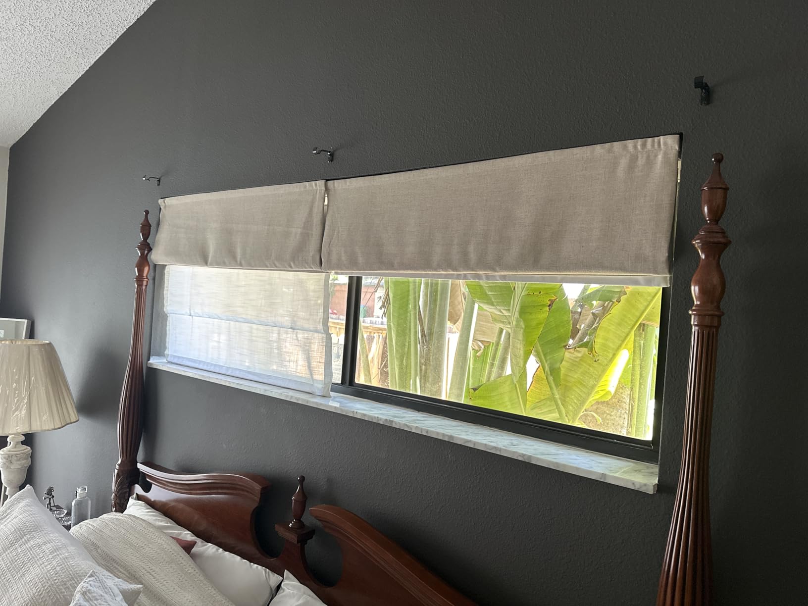 Day Night Roman Shades, 2 in 1 Blackout & Light Filtering, Cordless Linen Roman Blinds for Windows, UV Protection, Noise Reduction, Thermal Insulation, Privacy Protection, Beige, Custom Size customer photo 1