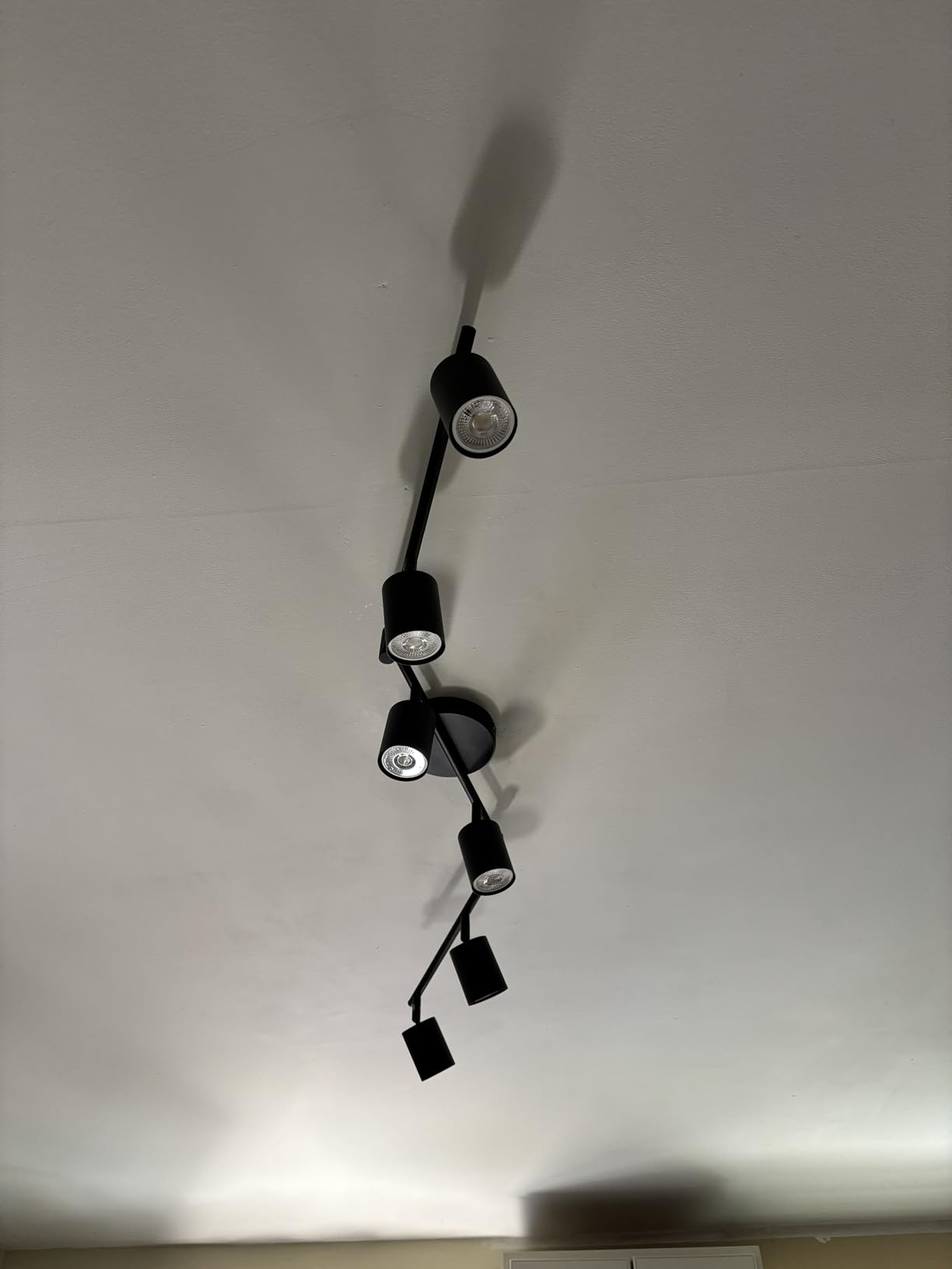 AUQUEE 8 Light Track Lighting Fixtures Ceiling, Matte Black Kitchen Track Lighting Fixtures, Rotatable Light Heads, Adjustable Modern LED Track Lights for Kitchen/Hallway, No GU10 Bulb customer photo 1