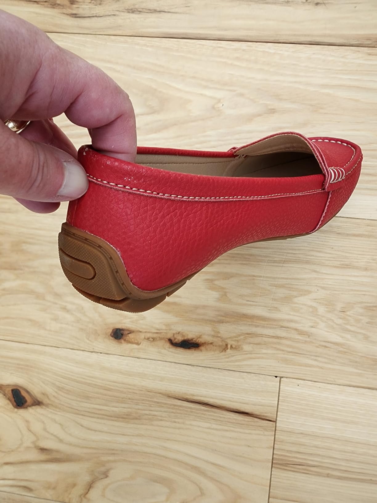 Women's Comfortable & Lightweight Leather Penny Loafers Slip-Ons Cute Business Casual Dress Shoes Work Office Flats Everyday Walking Shoes Driving Mocs for Women customer photo 1
