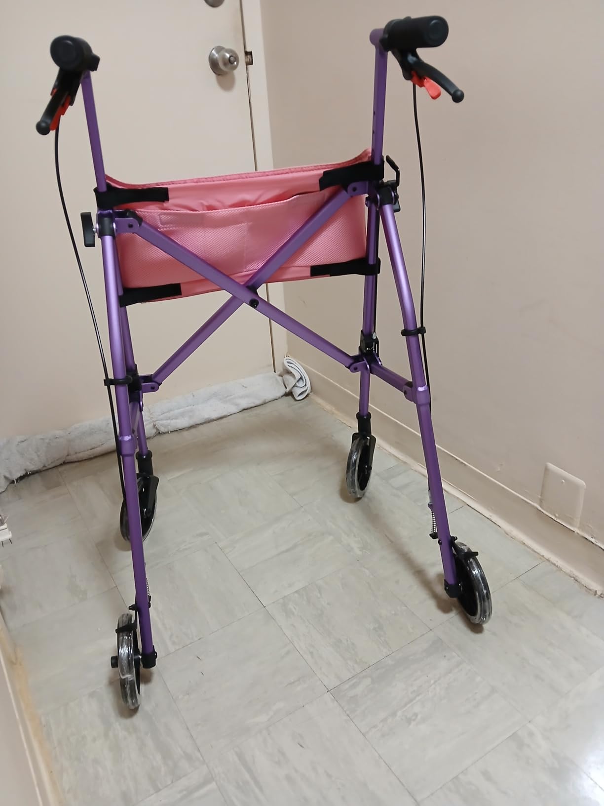 Vive Mobility Lightweight Walker for Seniors - Narrow, Folding Walker with Wheels for Small & Tight Spaces - Light Weight for Balance, Compact Doorways, Foldable - Portable & Collapsible for Travel customer photo 1