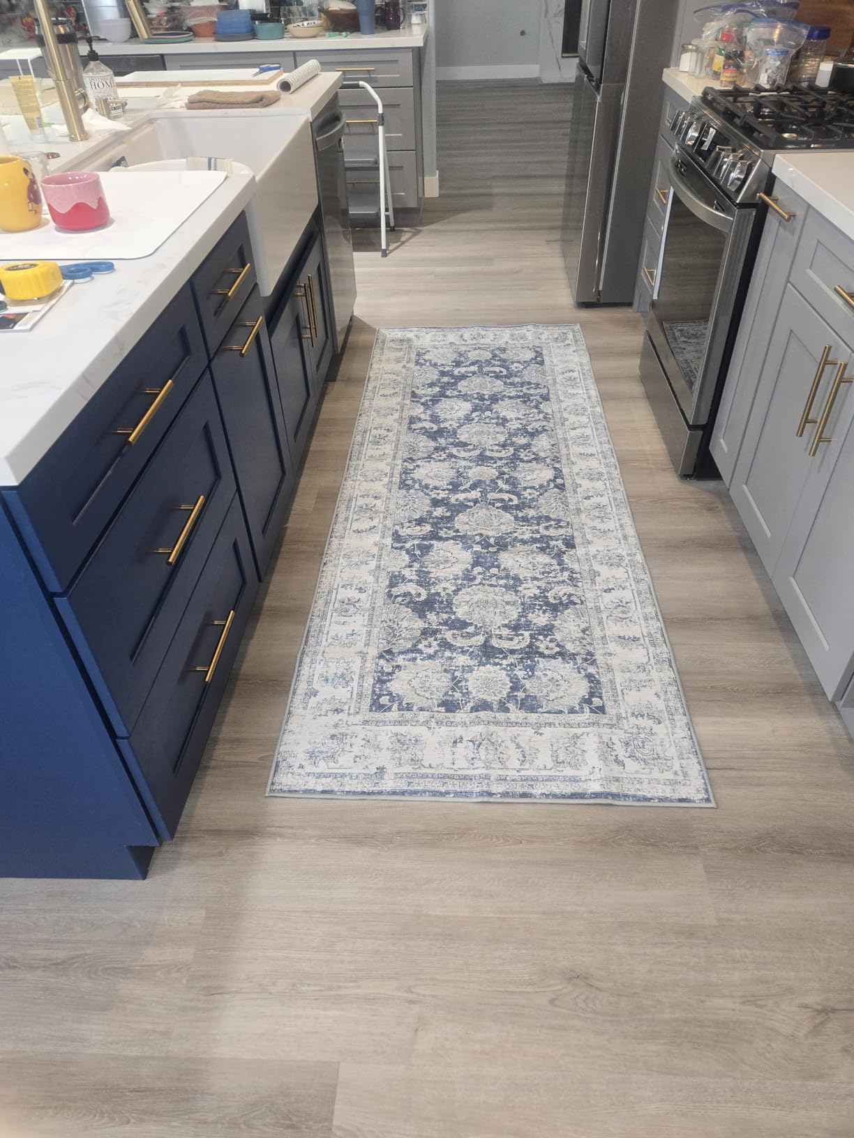 DeerValley Farmhouse Sink 33 Inch White Fireclay Apron Front Farm Sink with Workstation Accessories customer photo 2