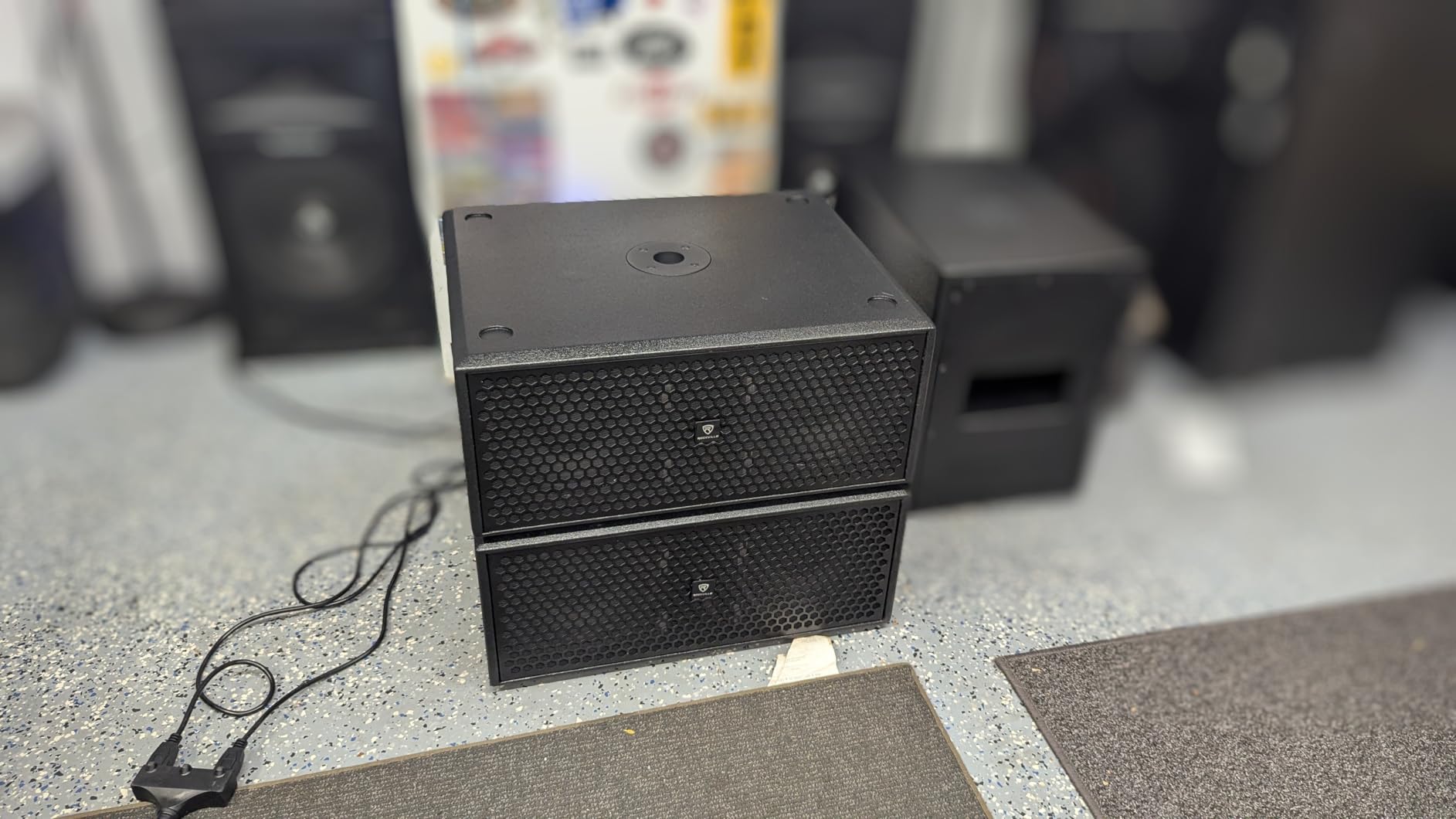 Rockville TITAN SLIM D8 Powered Subwoofer, Dual 8