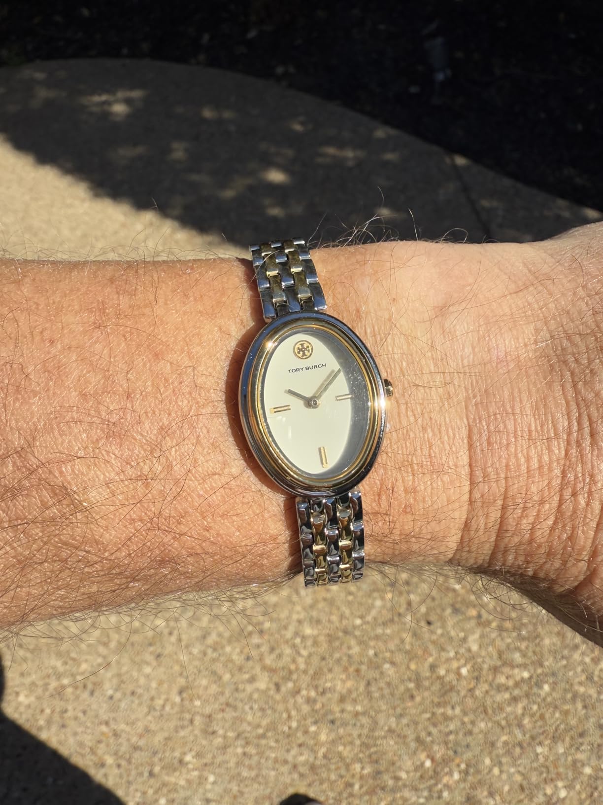 Tory Burch Women's Oval Stainless Steel Two-Hand Watch customer photo 1