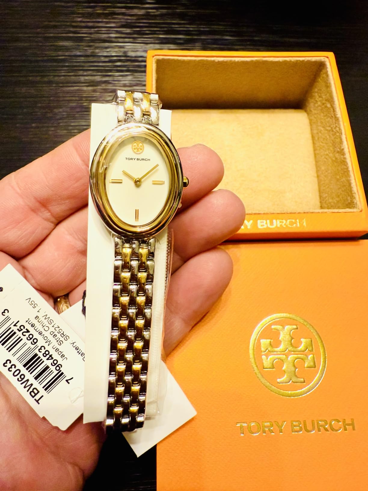 Tory Burch Women's Oval Stainless Steel Two-Hand Watch customer photo 2