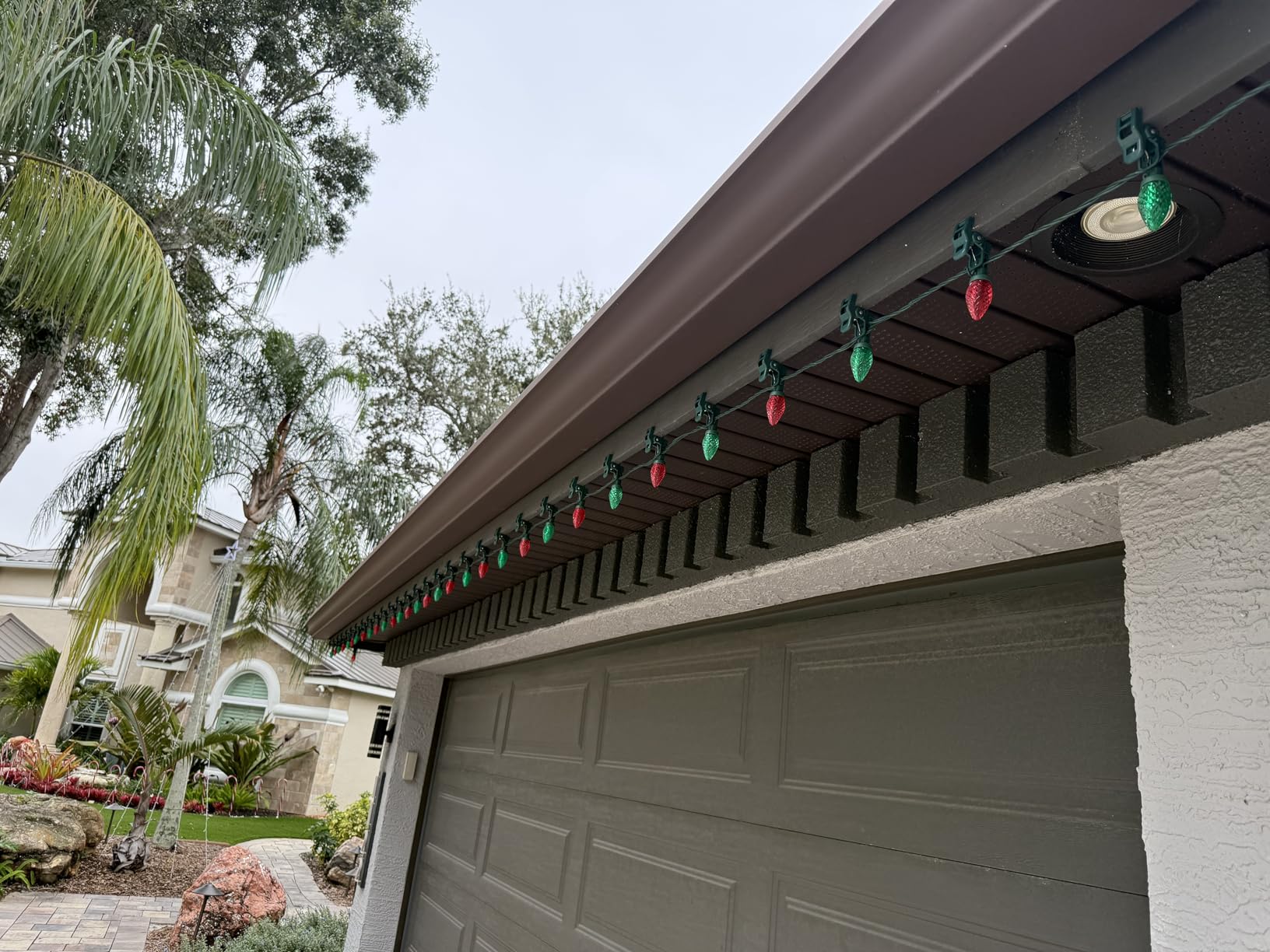 Brightown Christmas Lights Outdoor, 68FT 100LED C9 String Lights with Clips | Waterproof Commercial Grade Connectable Christmas Tree Lights for Outside Roofline Patio Home Xmas Decorations, Warm White customer photo 1
