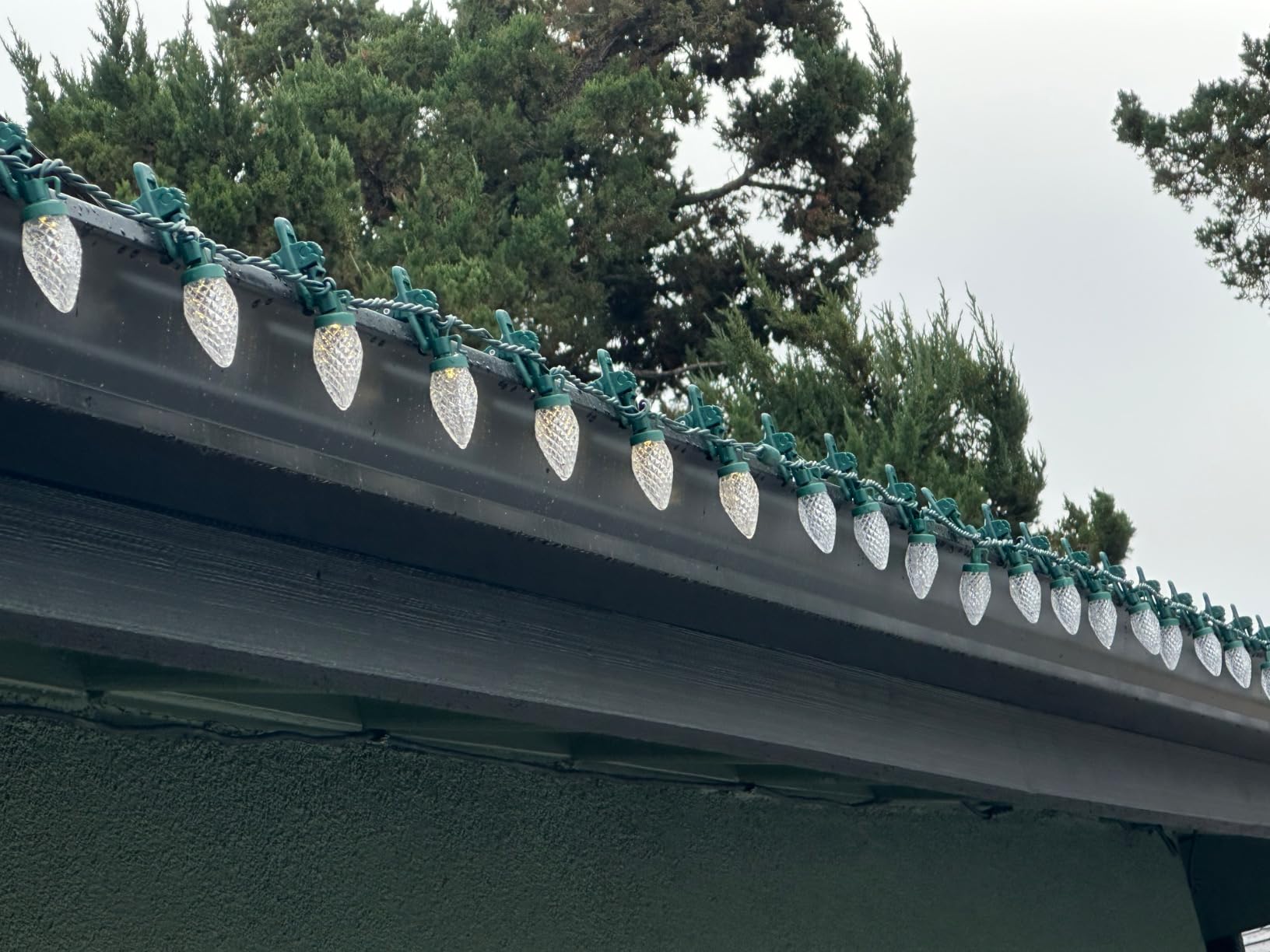 Brightown Christmas Lights Outdoor, 68FT 100LED C9 String Lights with Clips | Waterproof Commercial Grade Connectable Christmas Tree Lights for Outside Roofline Patio Home Xmas Decorations, Warm White customer photo 2