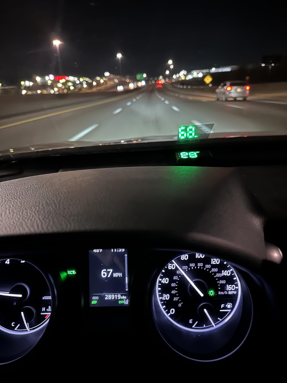 Heads up Display for Cars,Car HUD,Head up Display for Car,Digital GPS HUD Speedometer,USB Cable Plug and Play,Automatic Brightness Adjustment,Large Font Display (K1-White) customer photo 2