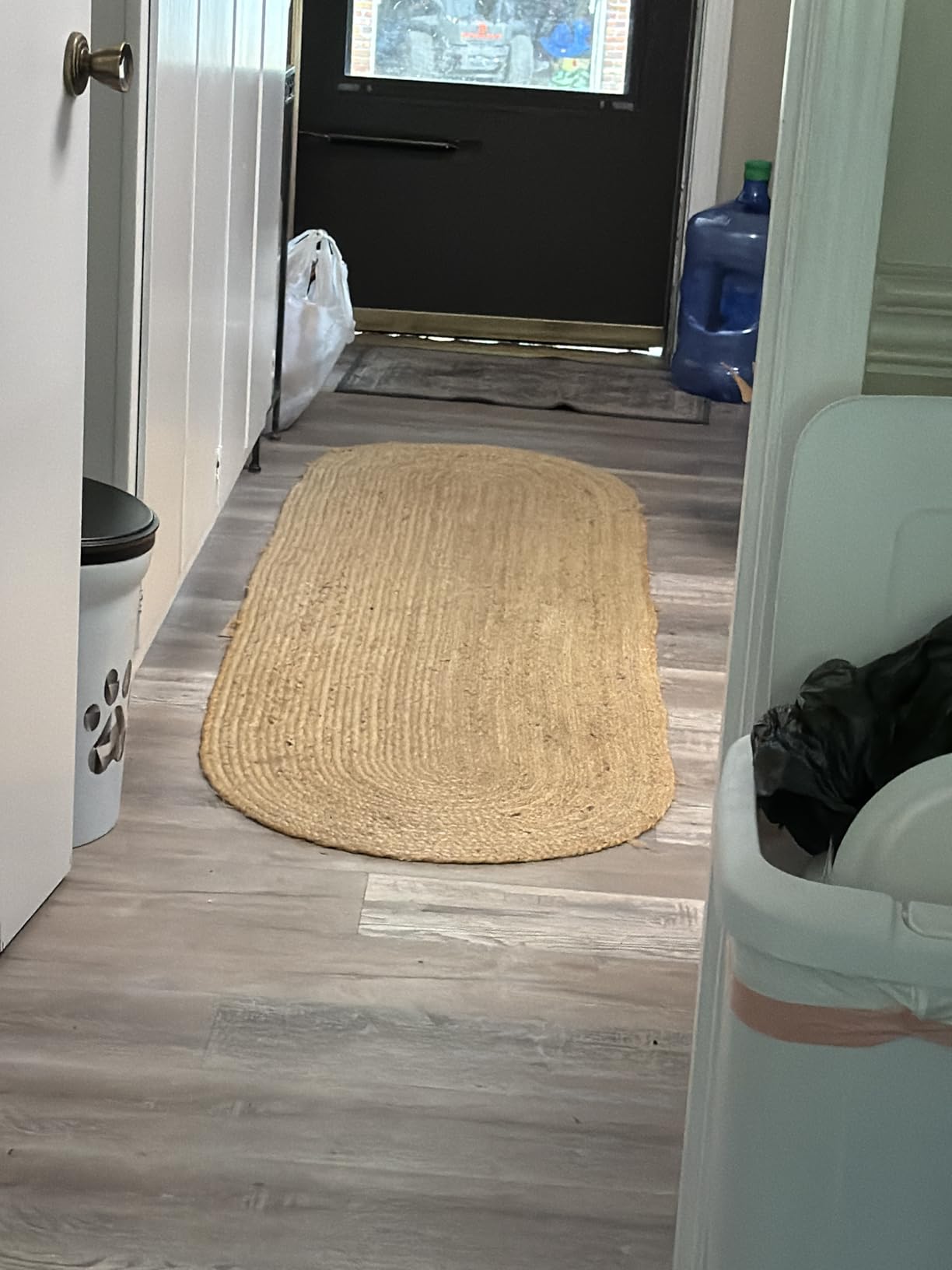 Chardin home Hand Woven Natural Jute Braided Area Rug - 6x9 Feet Rectangle | Vintage Boho Reversible Rug for Living Room, Bedroom, Dining Area, Entryway | Farmhouse Natural Fiber Floor Covering customer photo 1