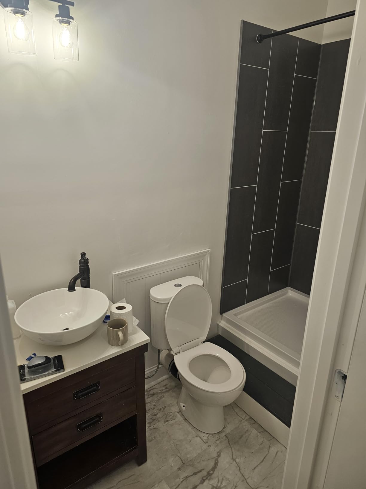 Simple Project 750W Macerating Toilet System with 4-Inlet, Extension Pipe | Upflush Toilet System for Basement, Modern Toilet Bowls with Toilets Tank & Pump Macerator Pump - Easy Install, Space Saving customer photo 1