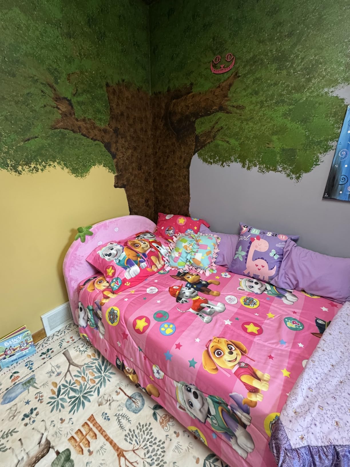 Costzon Twin Bed Frames for Kids, Car-Shaped Metal Bed with Wheels Decorations, Safety Guardrails, No Box Spring Needed, Fits Standard Twin Mattress (Mattress Not Included), Twin Bed for Boys Girls customer photo 2