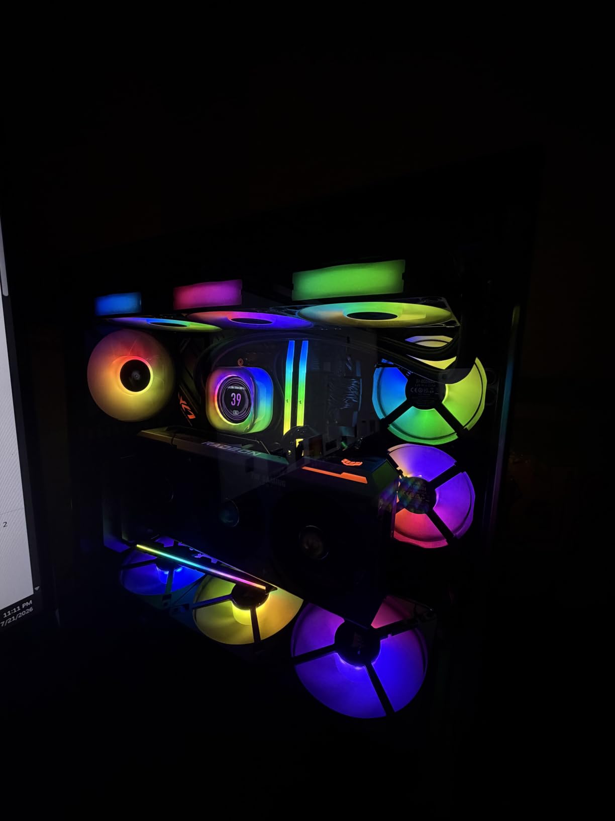 LIAN LI O11D MINI V2 Flow | Compact ATX Mid-Tower Airflow Computer Case | Panoramic View | High-Performance Airflow | Includes 5 x 120mm Reverse Blade Fans | Cable Management | Black (O11DMIV2FX) customer photo 2