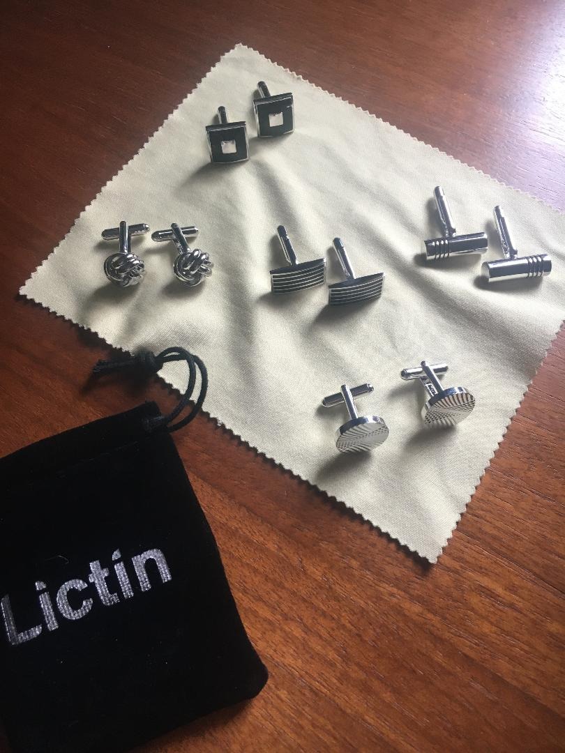 Cufflinks for Men, Men's Tuxedo Studs and Cufflinks Set customer photo 2