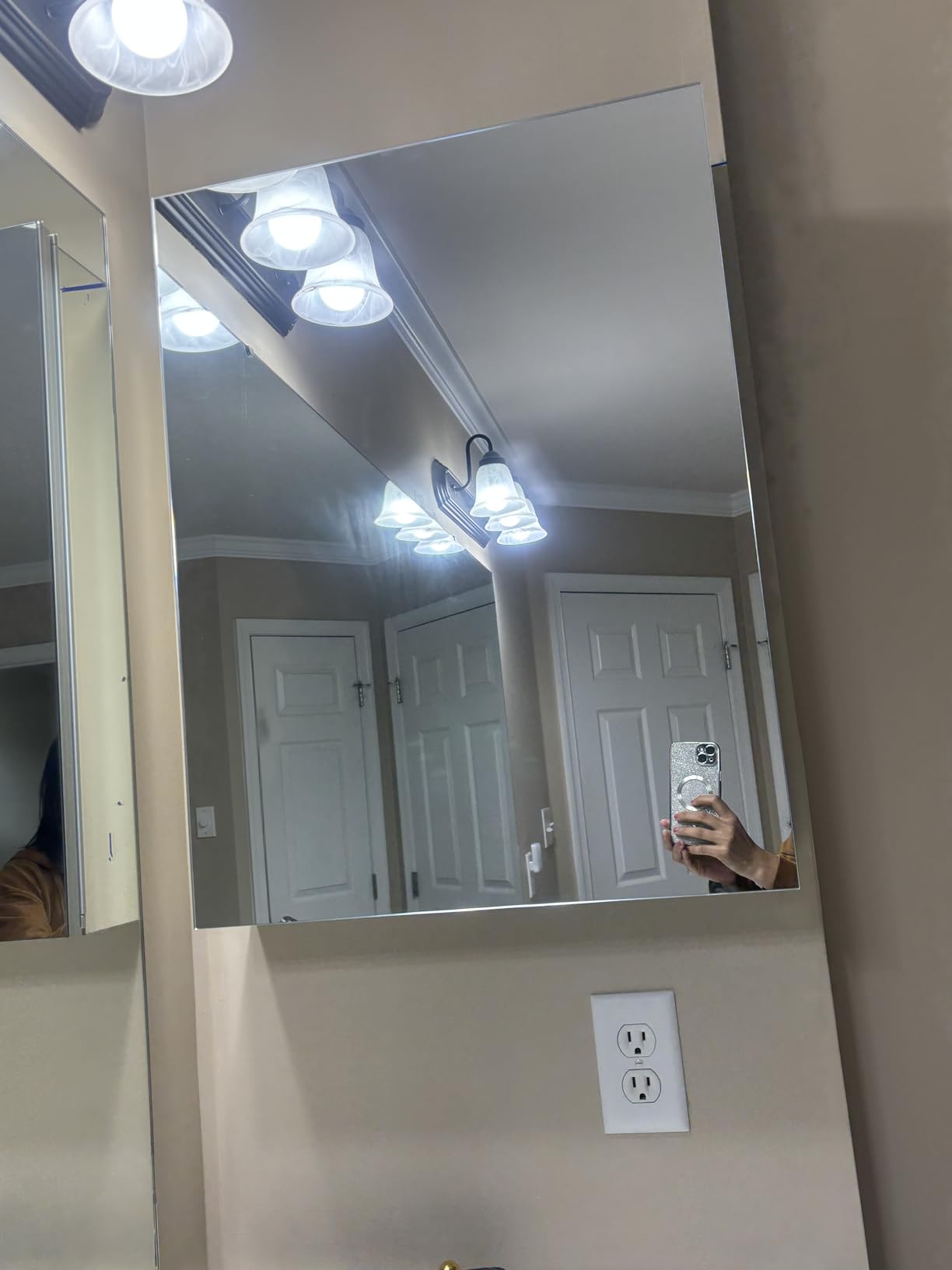 Medicine Cabinet Mirror,Bathroom Mirror with Storage 20 x 26 in | Bathroom Medicine Cabinet With Mirror And Adjustable Shelves, Aluminum Recessed or Wall Mounted Medicine Cabinets customer photo 1
